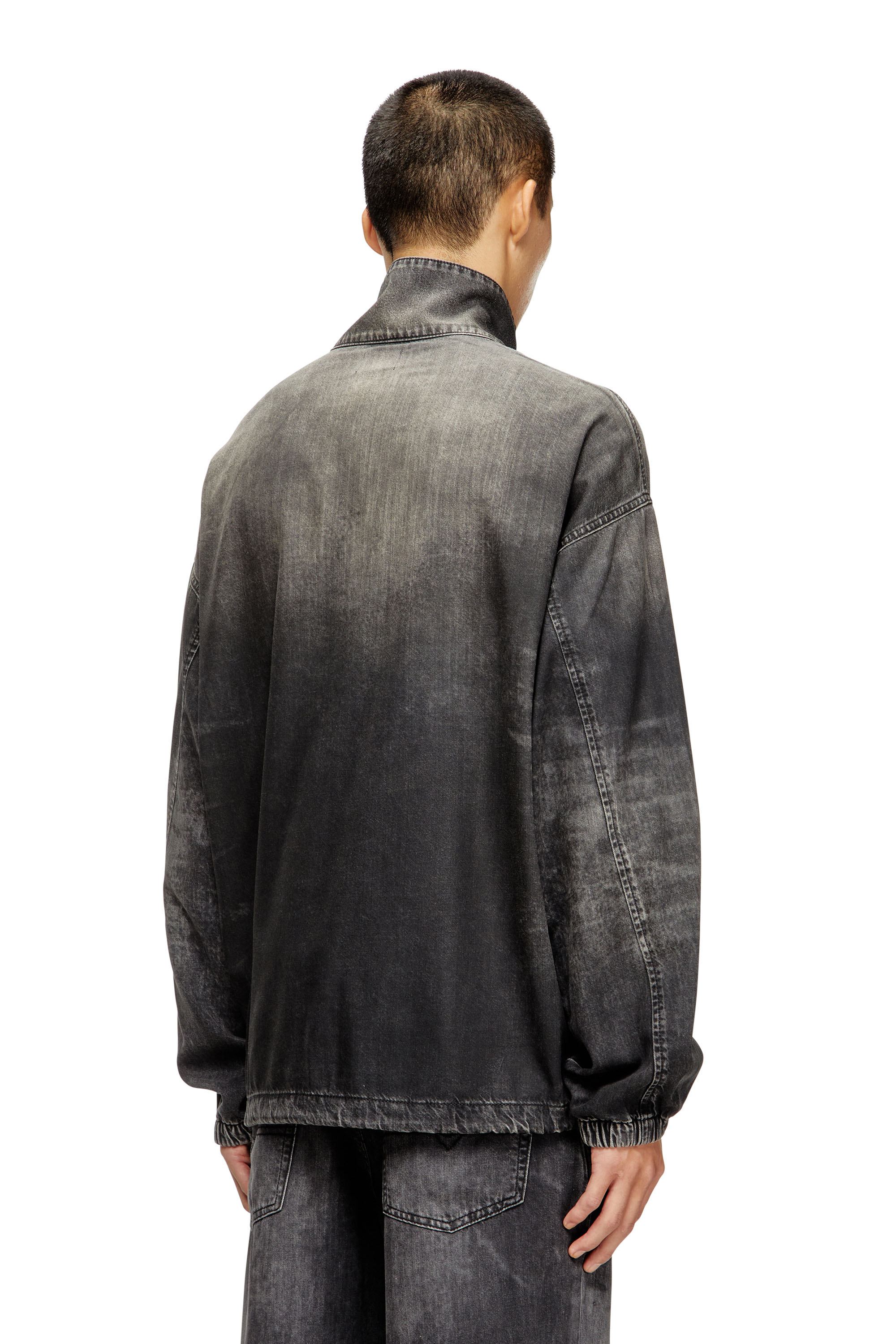 Diesel - D-FLOW-S3, Unisex's Denim top with mock neck in Black - 4