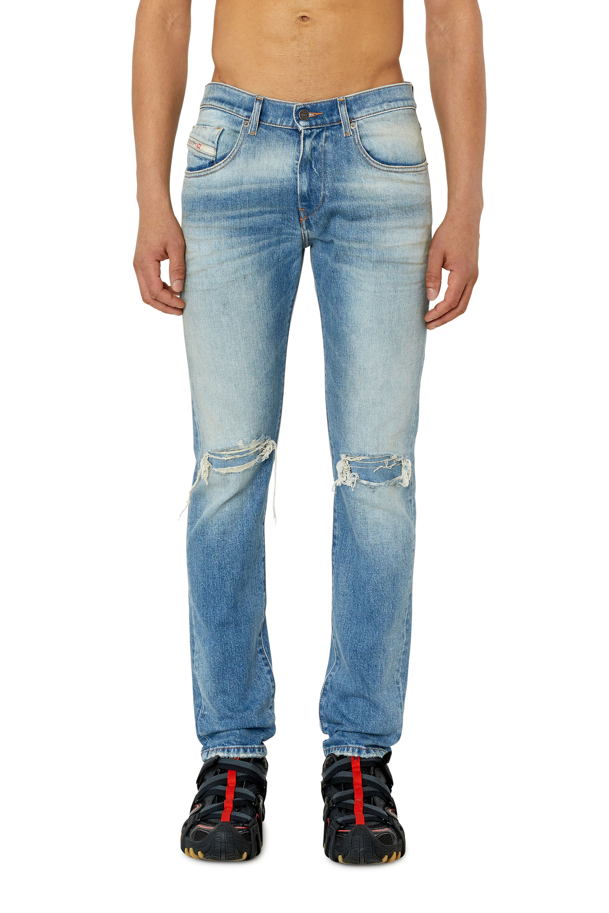 Diesel - 2019 D-Strukt 007P3 Slim Jeans, Light Blue - Image 1