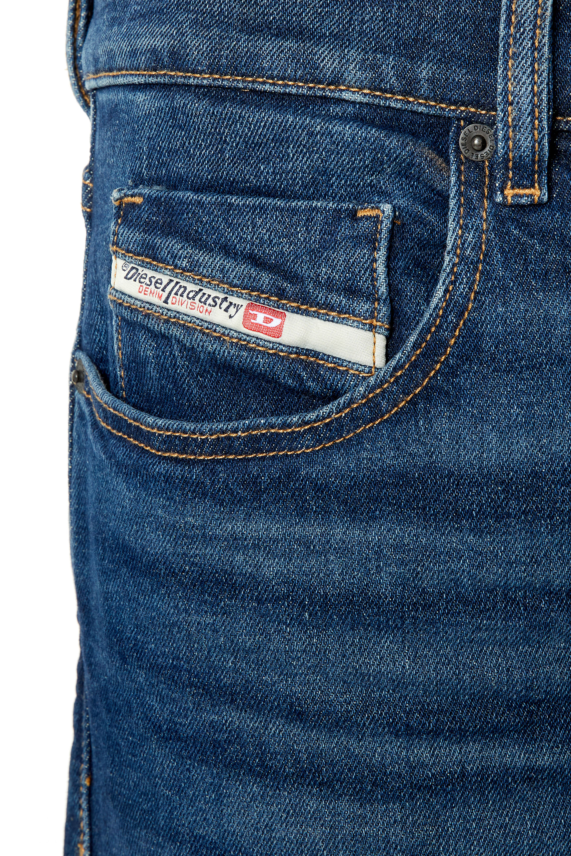 Diesel - 2019 D-Strukt 0GYCS Slim Jeans, Dark Blue - Image 4