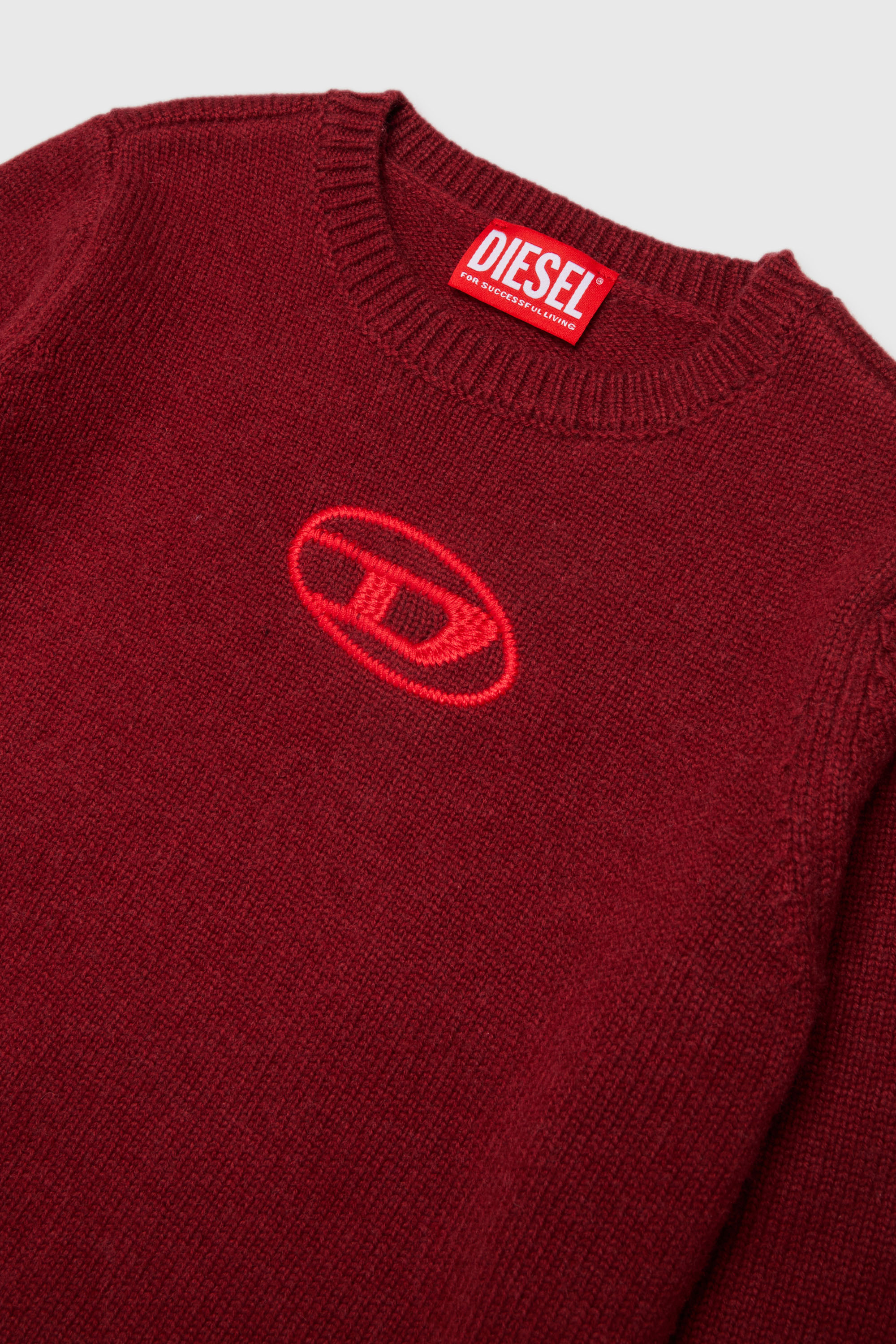 Diesel - KLIMO, Man's Cashmere-enriched jumper with Oval D logo in Red - 3