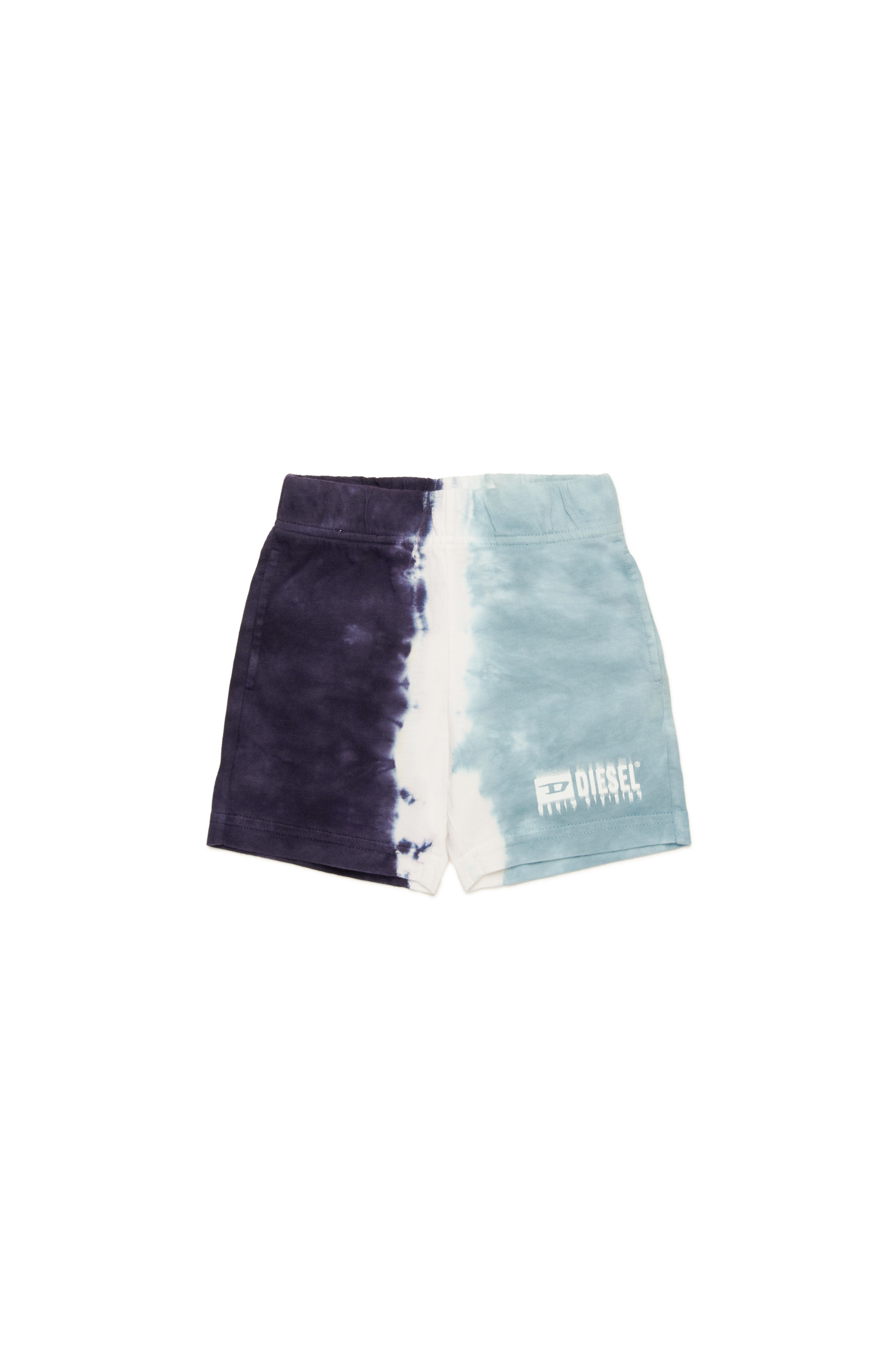 Diesel - PKITEB, Man's Dip-dyed sweat shorts with d&eacute;grad&eacute; logo in Blue - 1