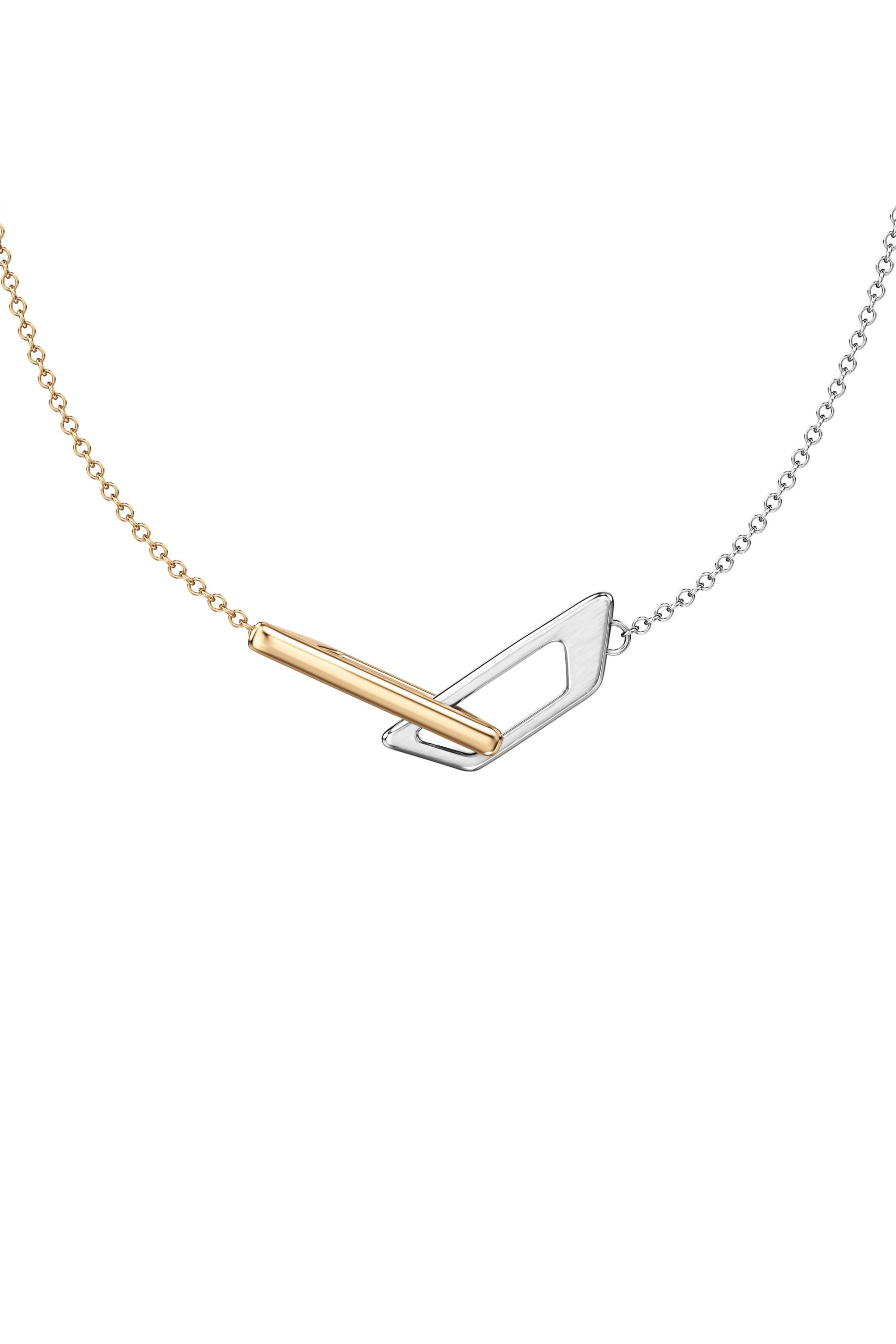 Diesel - DX1687931  JEWELLERY, Unisex's Stainless steel chain necklace in Silver/Gold - 2
