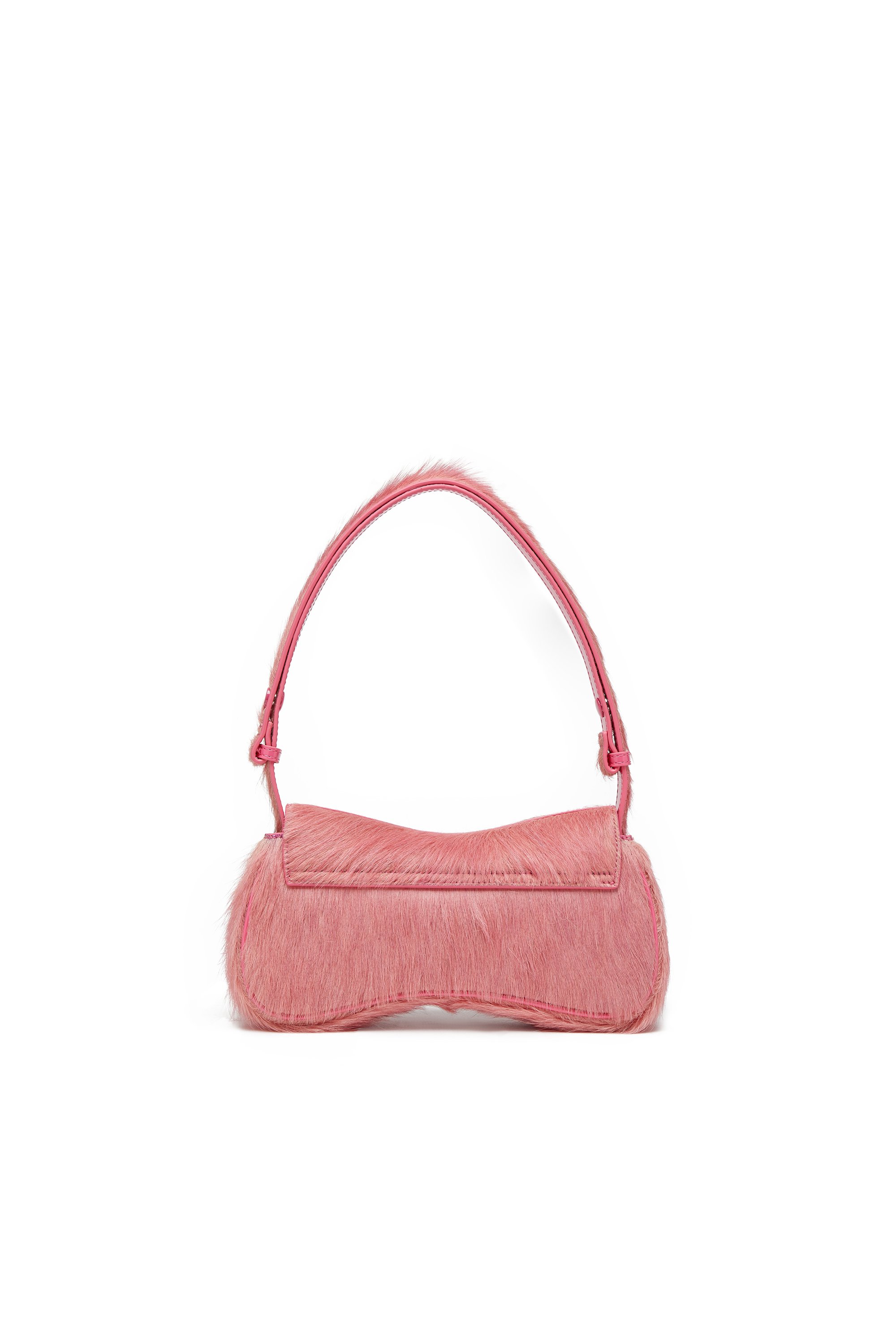 Diesel - PLAY CLUTCH, Woman's Play-Clutch in coloured hairy leather in Pink - 3