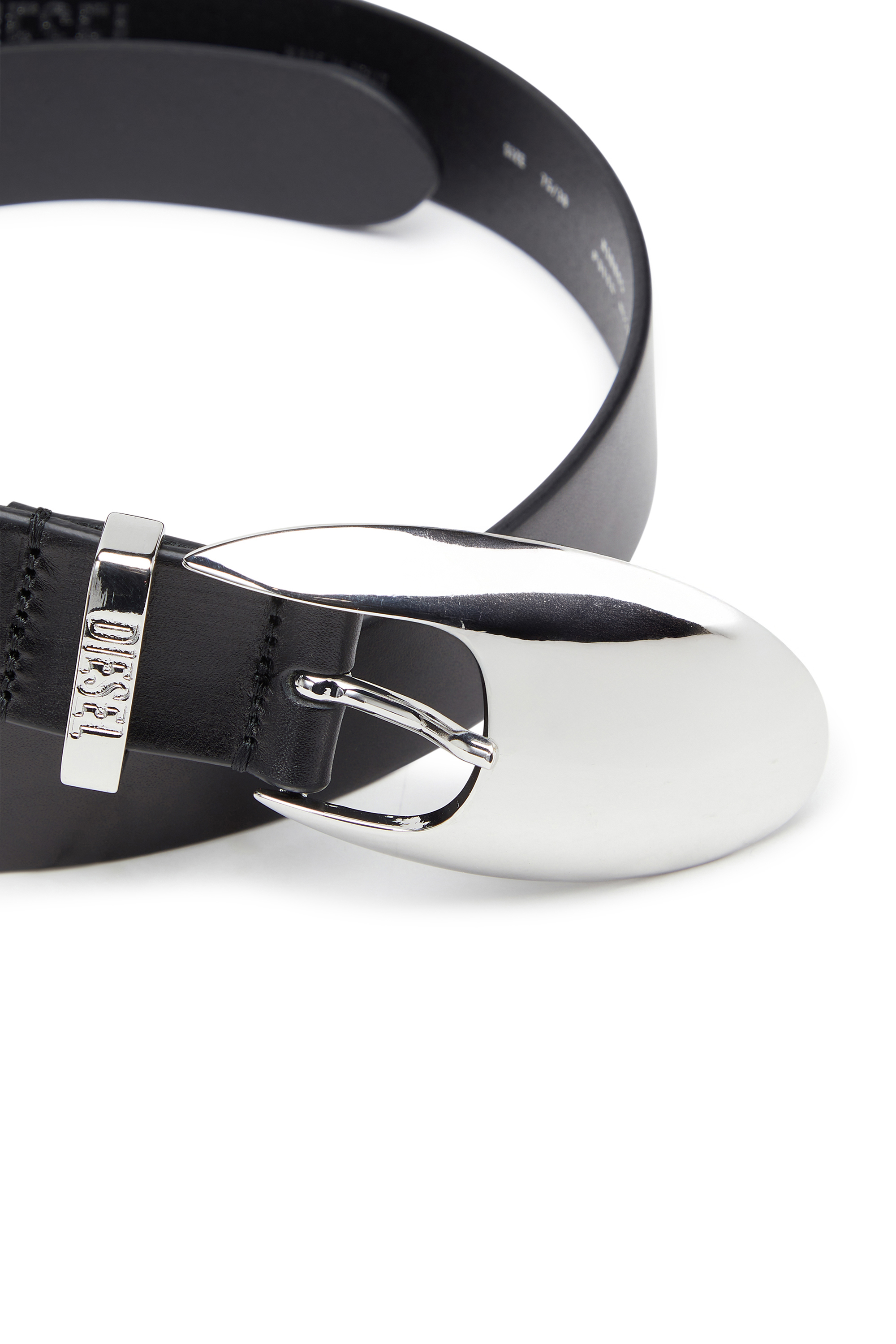 Diesel - B-ROP 30, Woman's 3cm belt in pull-up leather in Black - 3