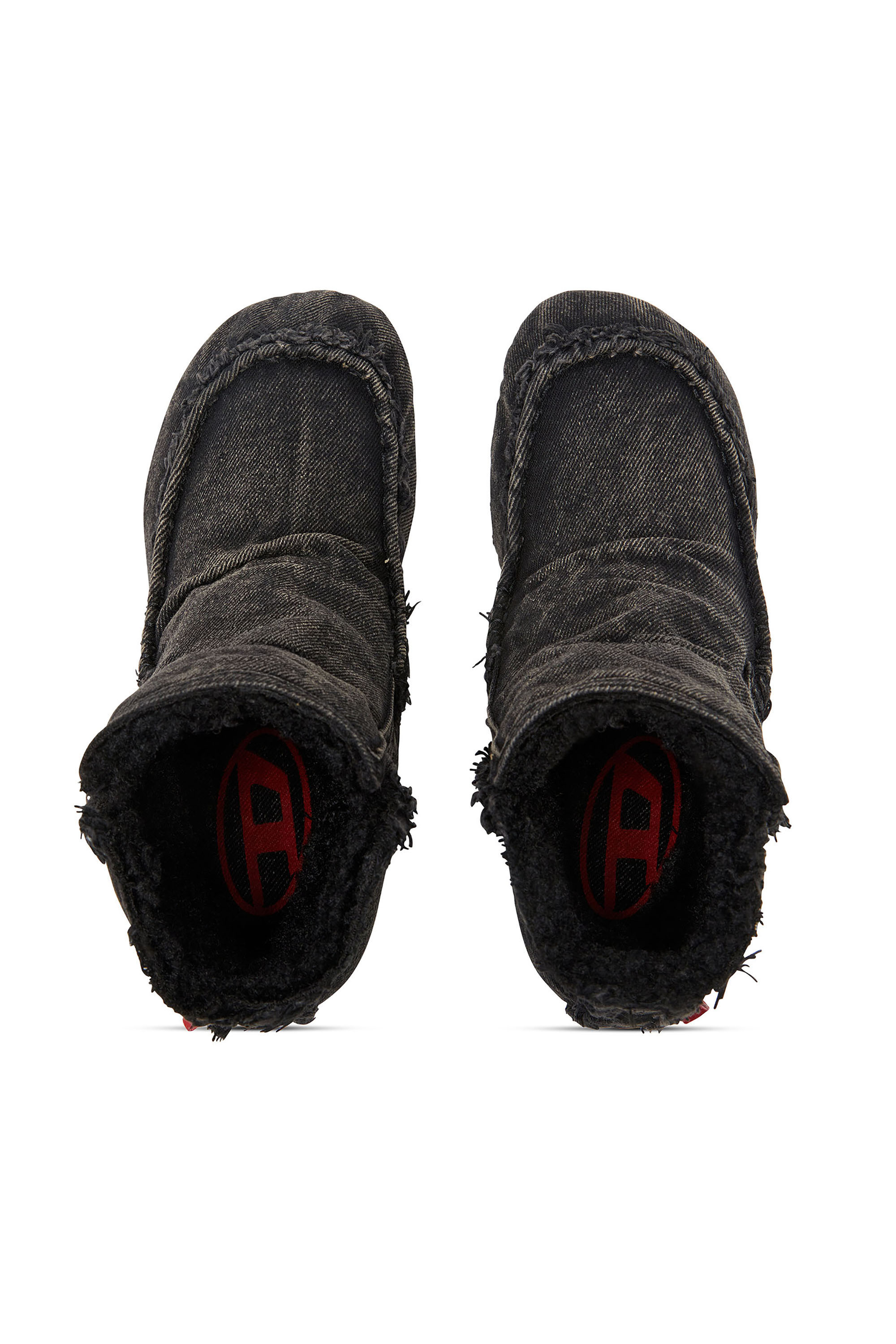 Diesel - D-WOODSTOCK HEEL AB, Woman's D-Woodstock - Denim boots with heel in Black - 4