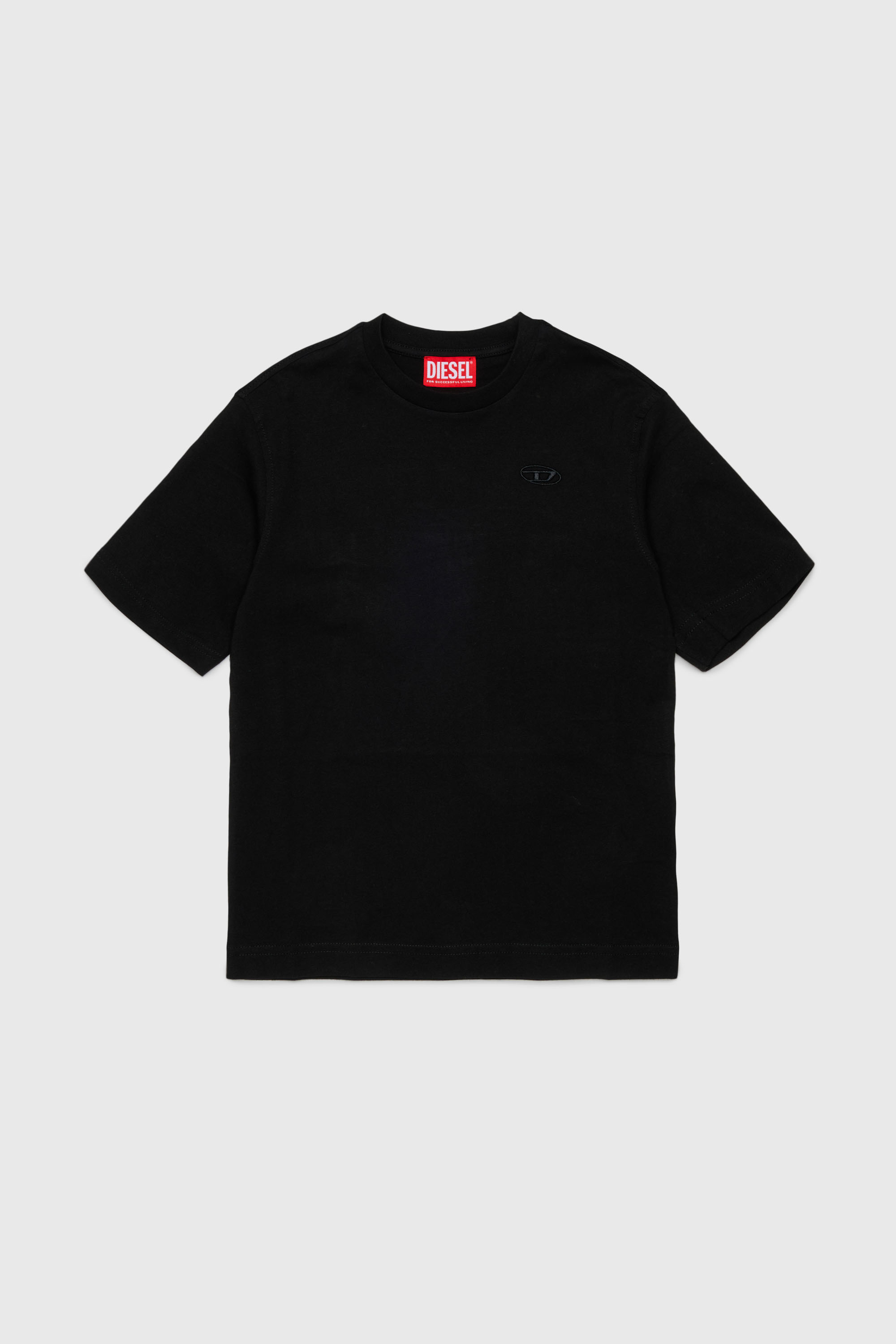 T-shirt with Oval D embroidery and flock print