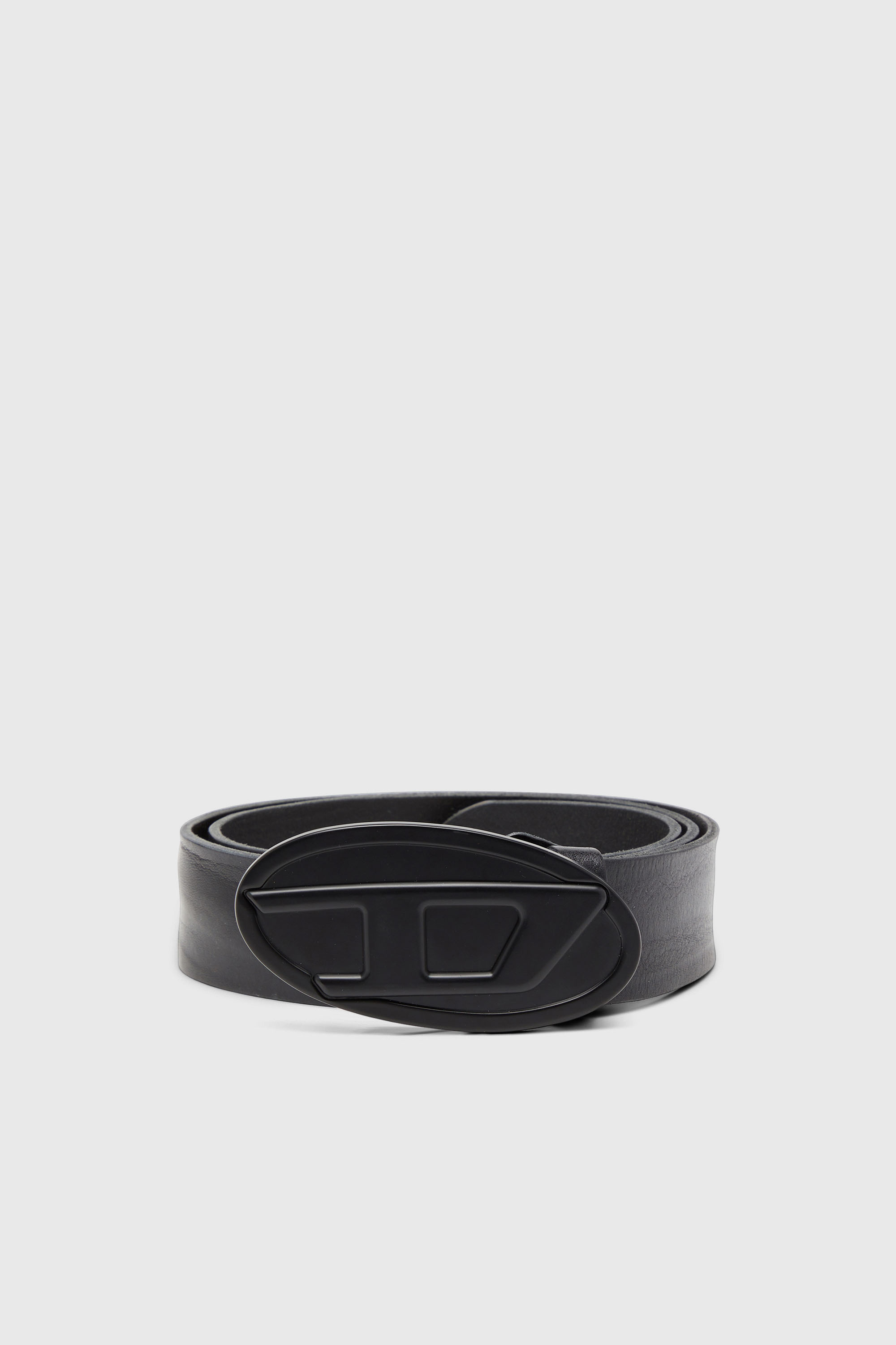 Diesel - B-1DR 2.0, Man's 4cm belt in waxed leather in Black - 1