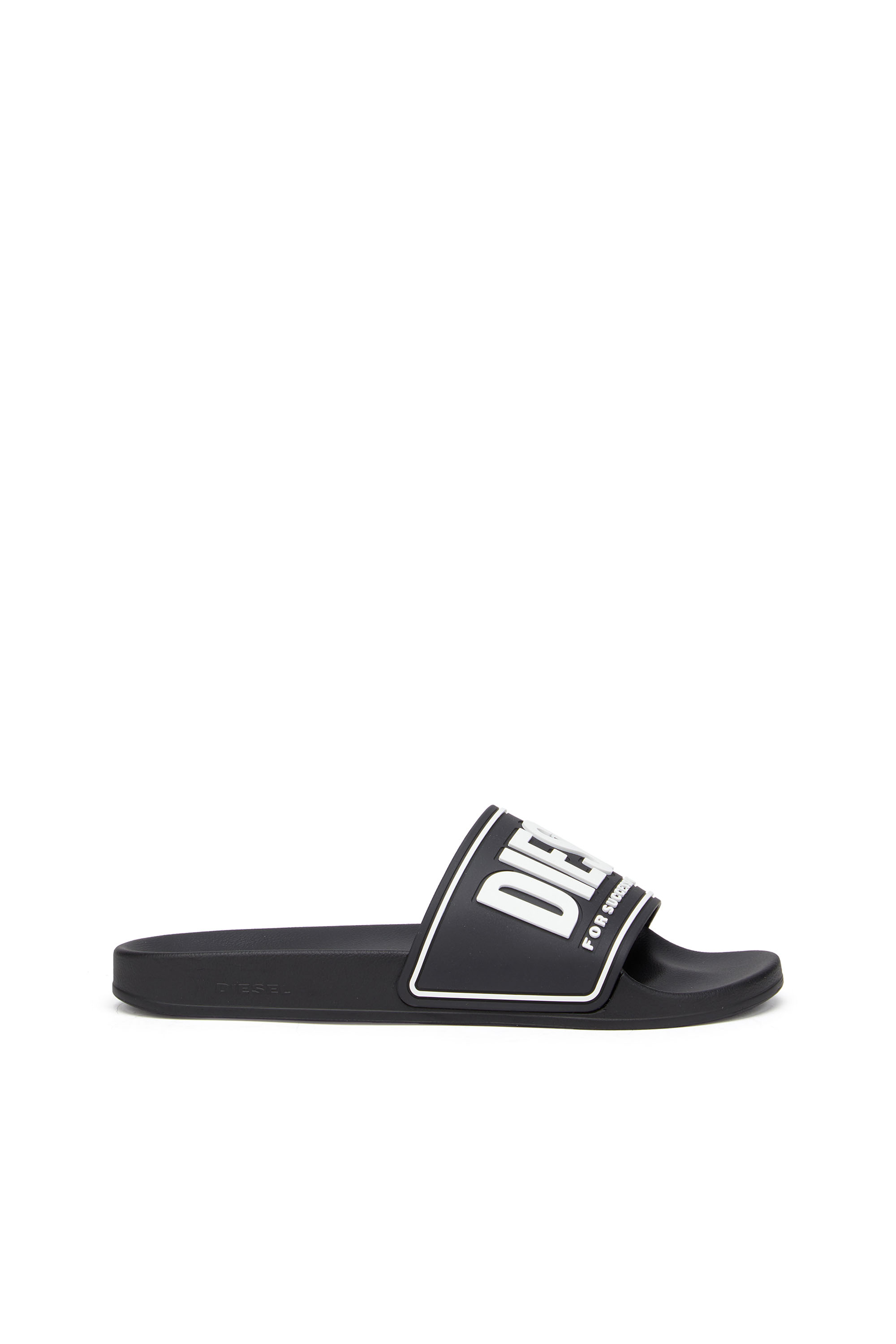 SA-MAYEMI CC, Black/White Diesel - SA-MAYEMI CC, Man's Sa-Mayemi-Pool slides with 3D logo in Black/White - 1