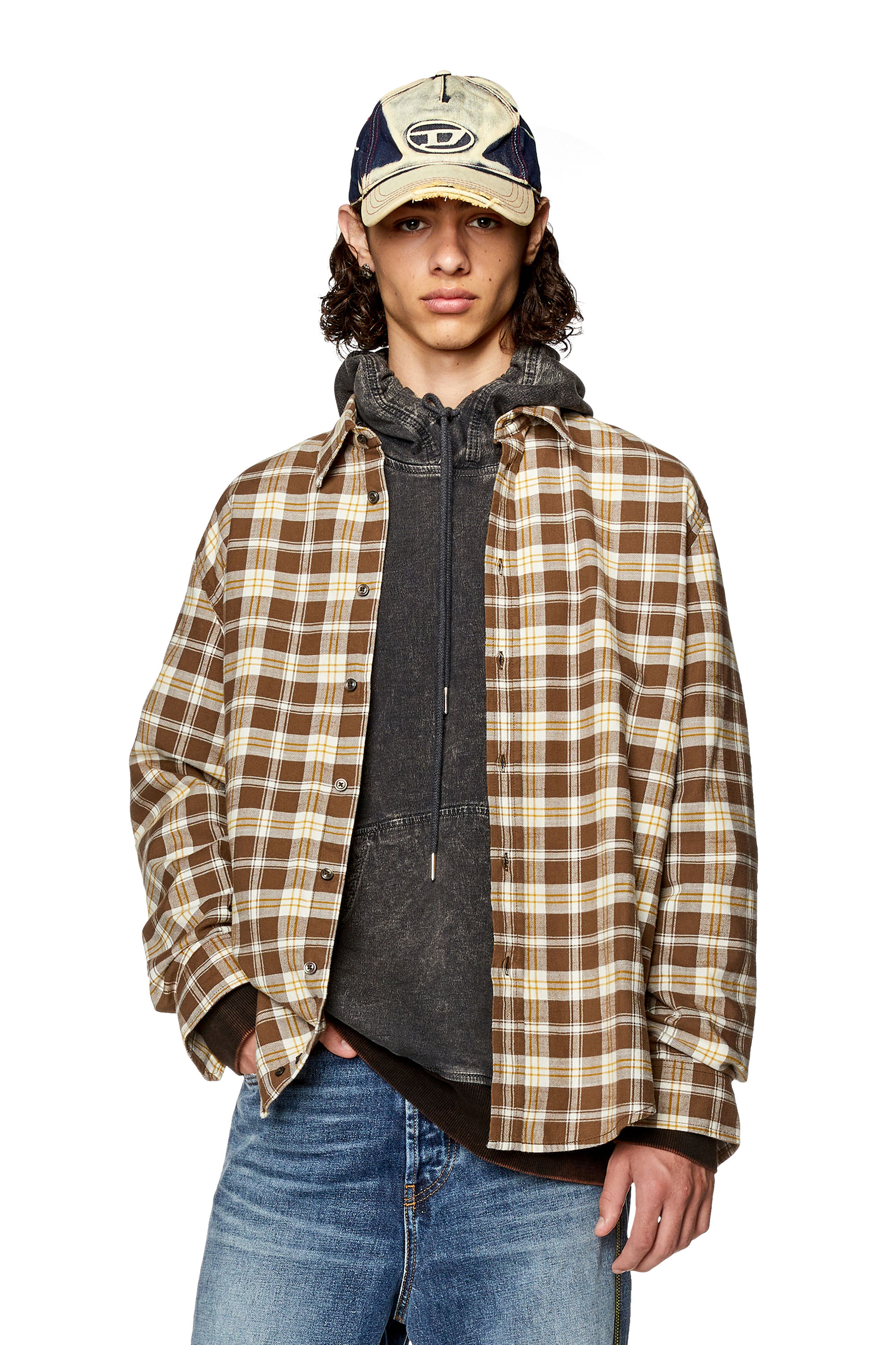 Diesel - S-UMBE-CHECK-NW, Brown/Beige - Image 1