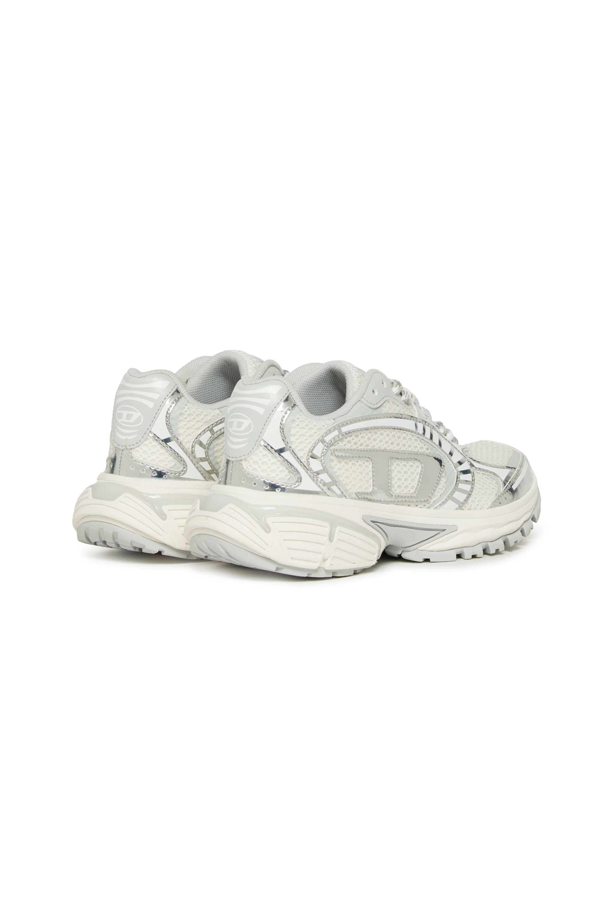 Diesel - S-PRO-V-DENSE LOW, Unisex's S-Pro-V-Dense nylon sneakers with Oval D logo in White/Silver - 3
