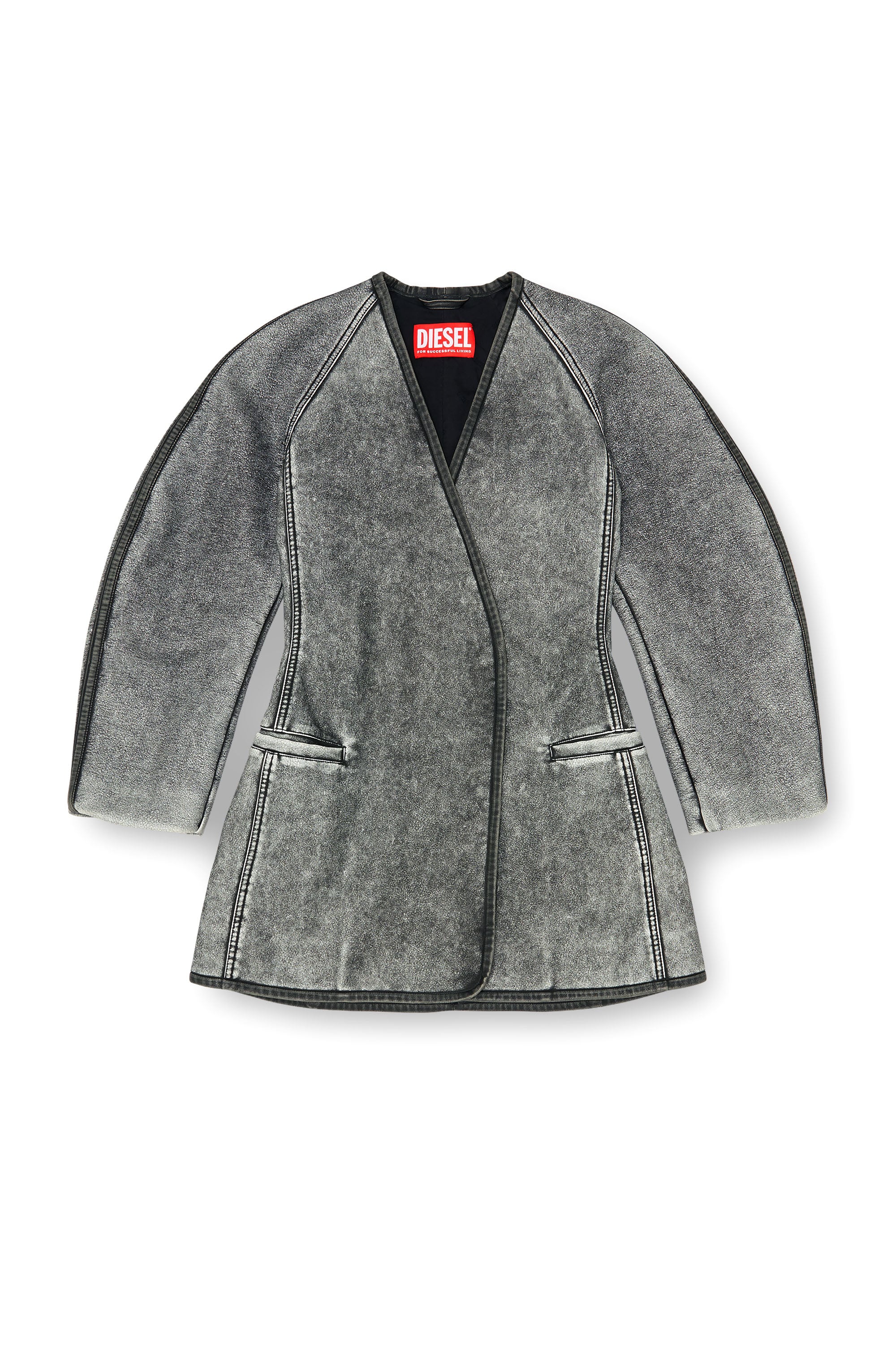 Diesel - G-ALAX, Woman's Cardigan jacket with cocoon sleeves in null - 3