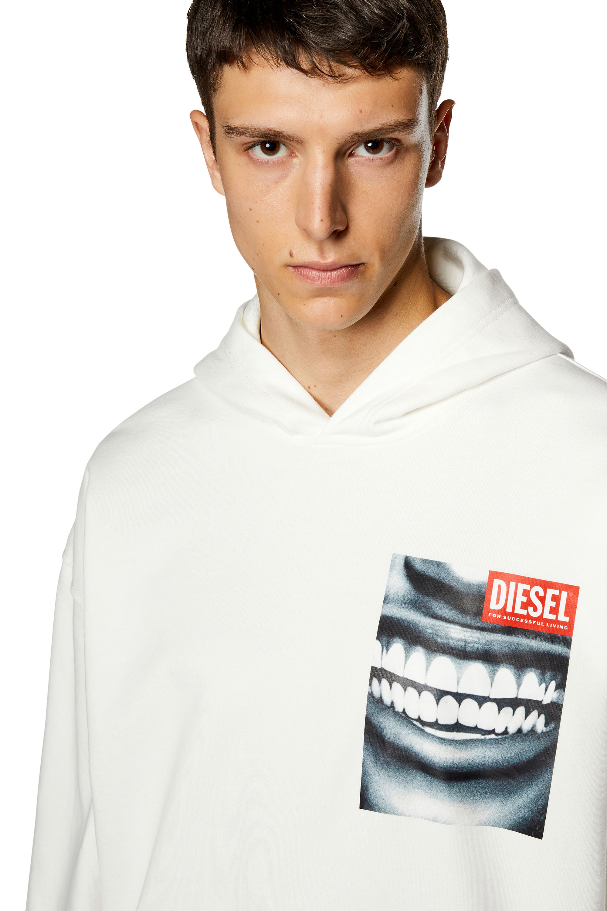 Diesel - S-NABEL-HOOD-FACE, White - Image 5