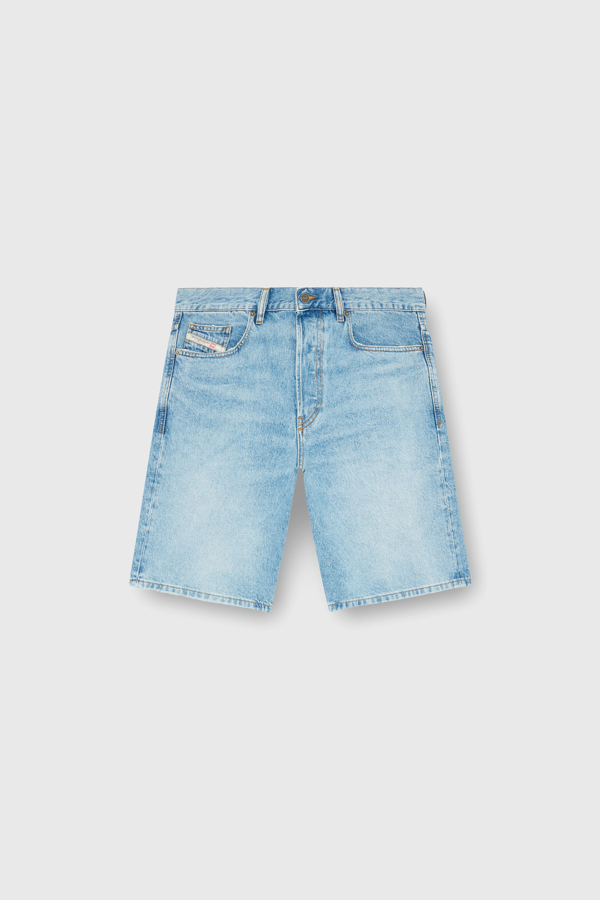 Diesel - REGULAR-SHORT, Man's Denim shorts in Light Blue - 2