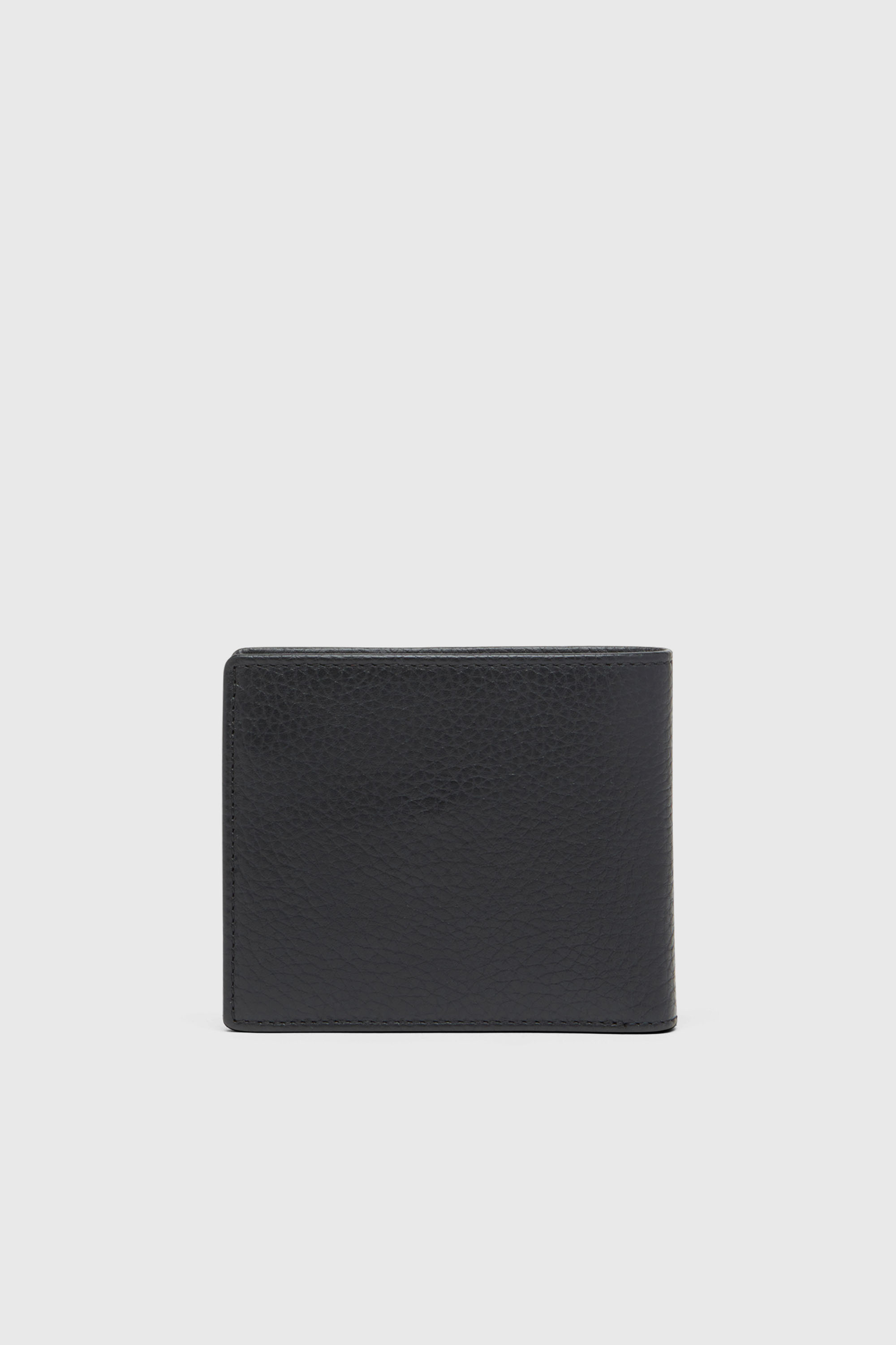 Diesel - BI FOLD COIN S, Man's Bi-fold wallet in grainy leather in Black - 2