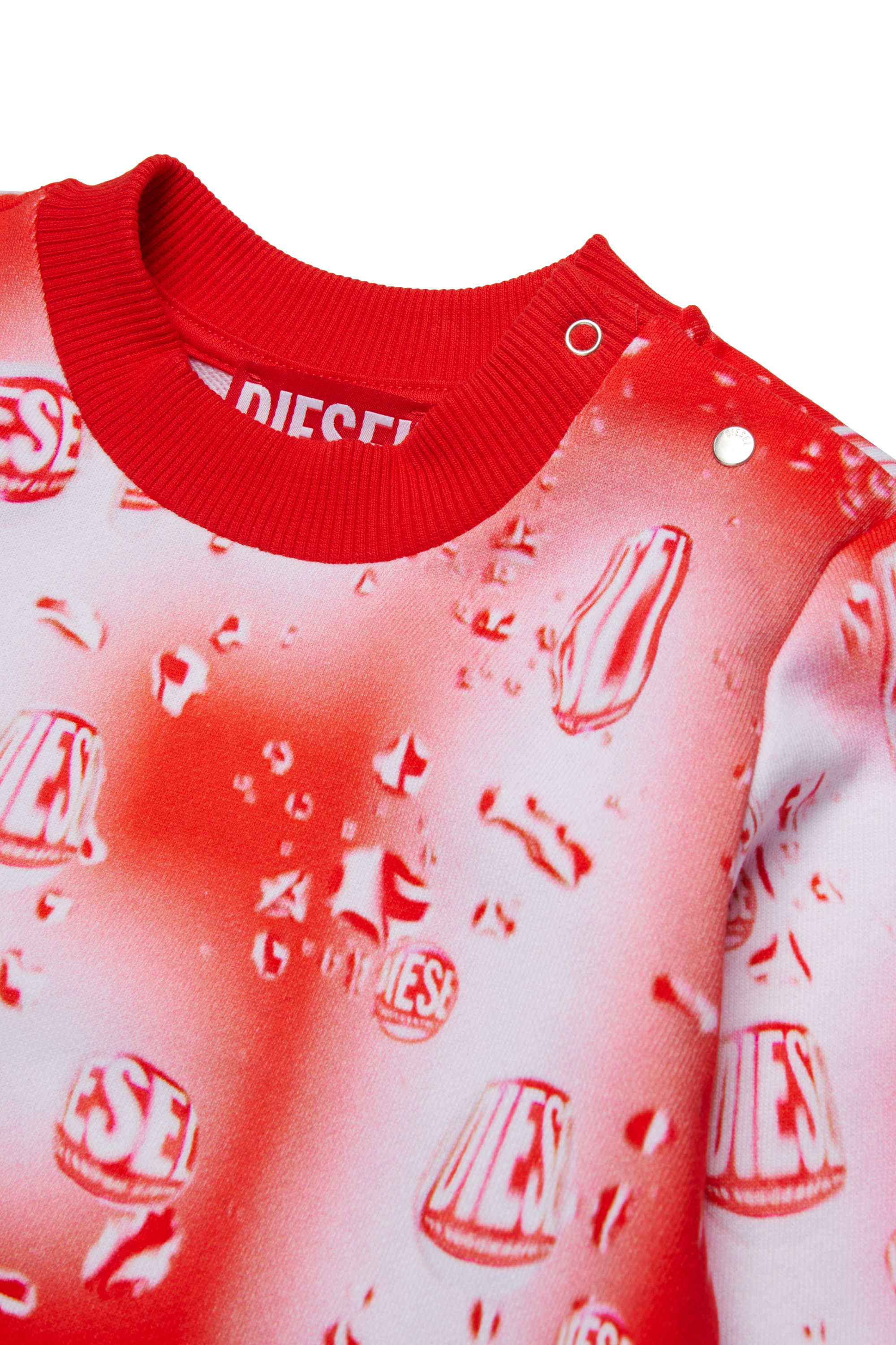 Diesel - SECONB, Unisex's Cotton sweatshirt with logo in Red - 4