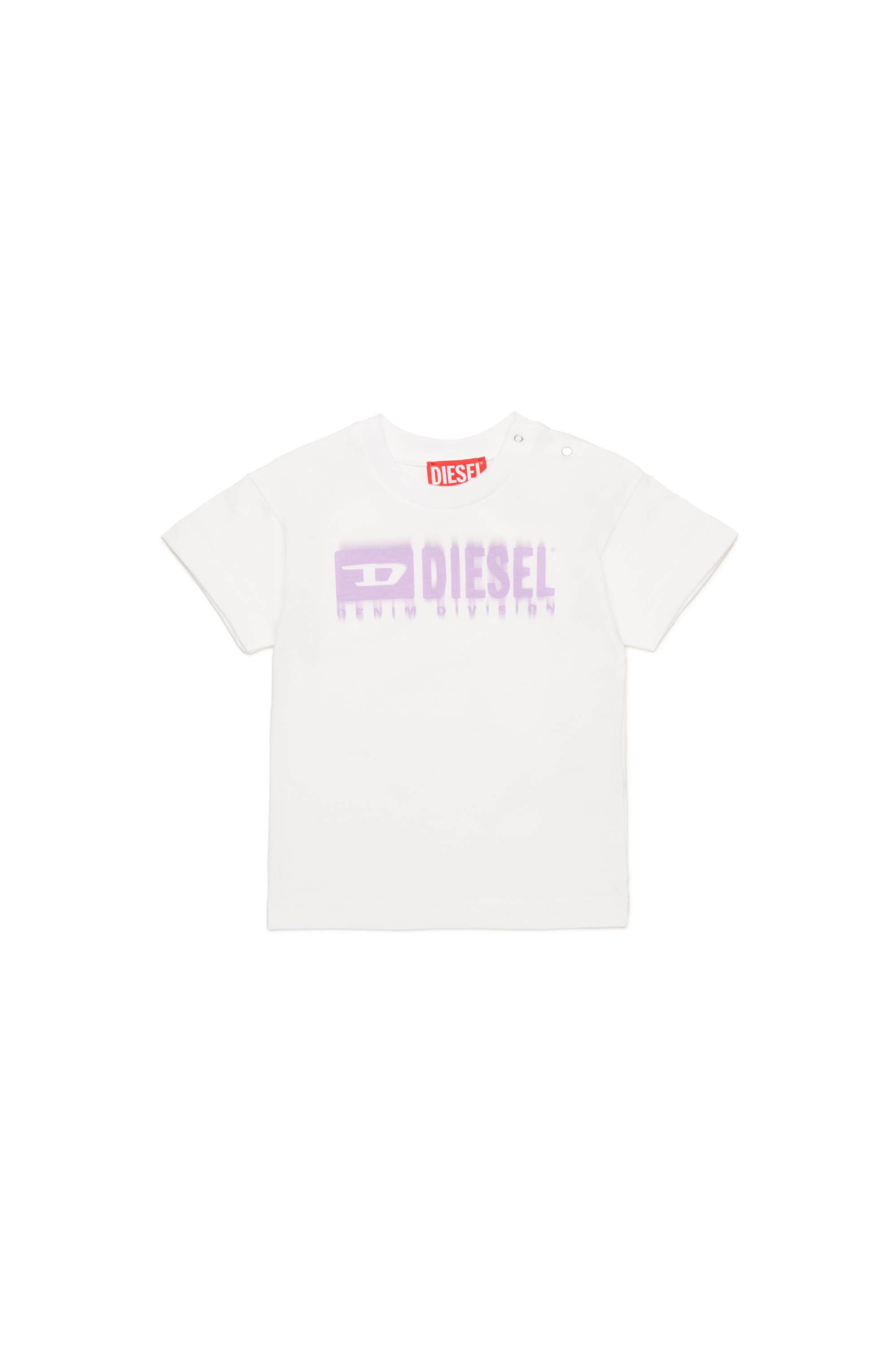 Diesel - TDIEGORL6MAB, Unisex's T-shirt with smudged logo in White - 1