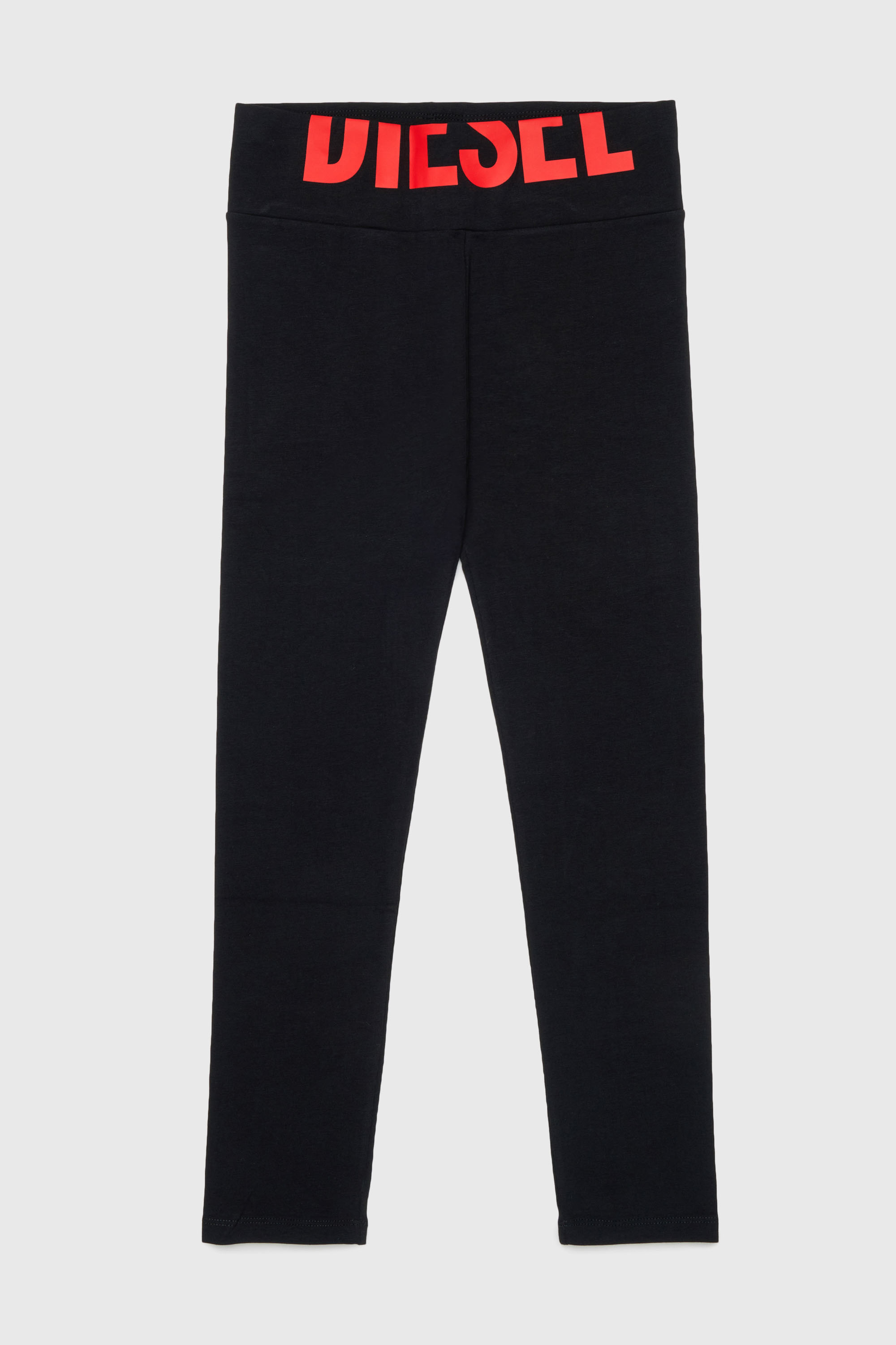 Cotton leggings with cut-off logo