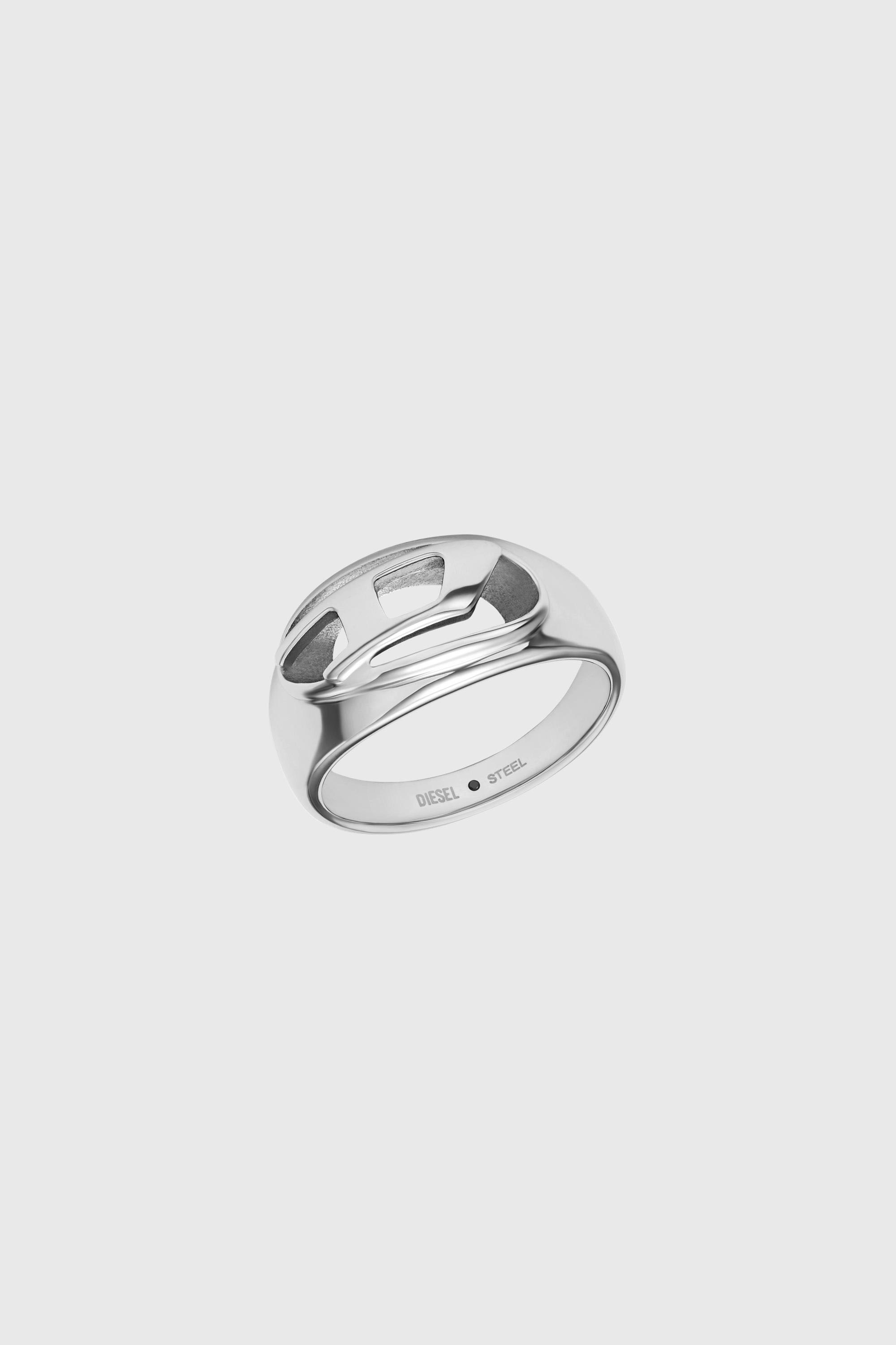 Diesel - DX1715040, Unisex's Stainless Steel Band Ring in Silver - 1