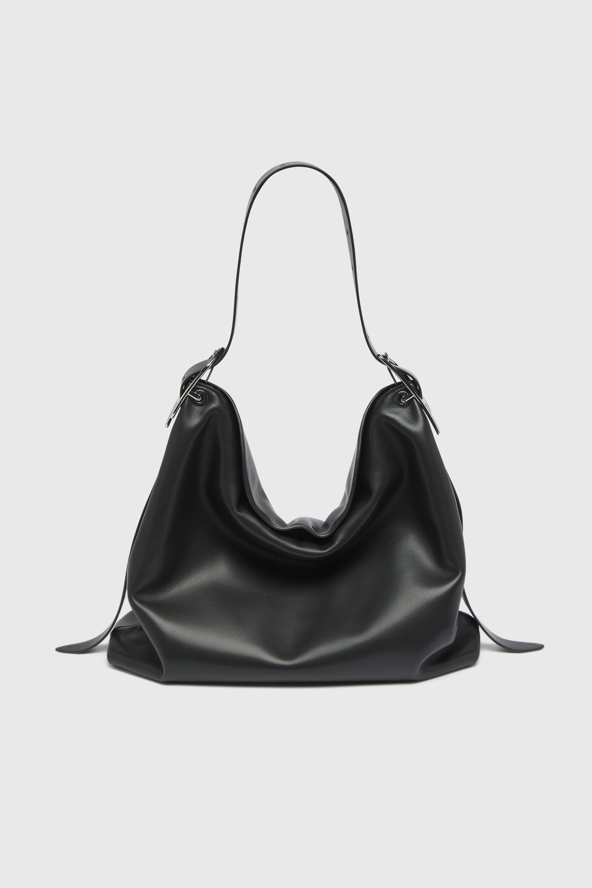 Diesel - D-LINE HOBO L, Woman's D-Line-Leather hobo bag in Black - 1