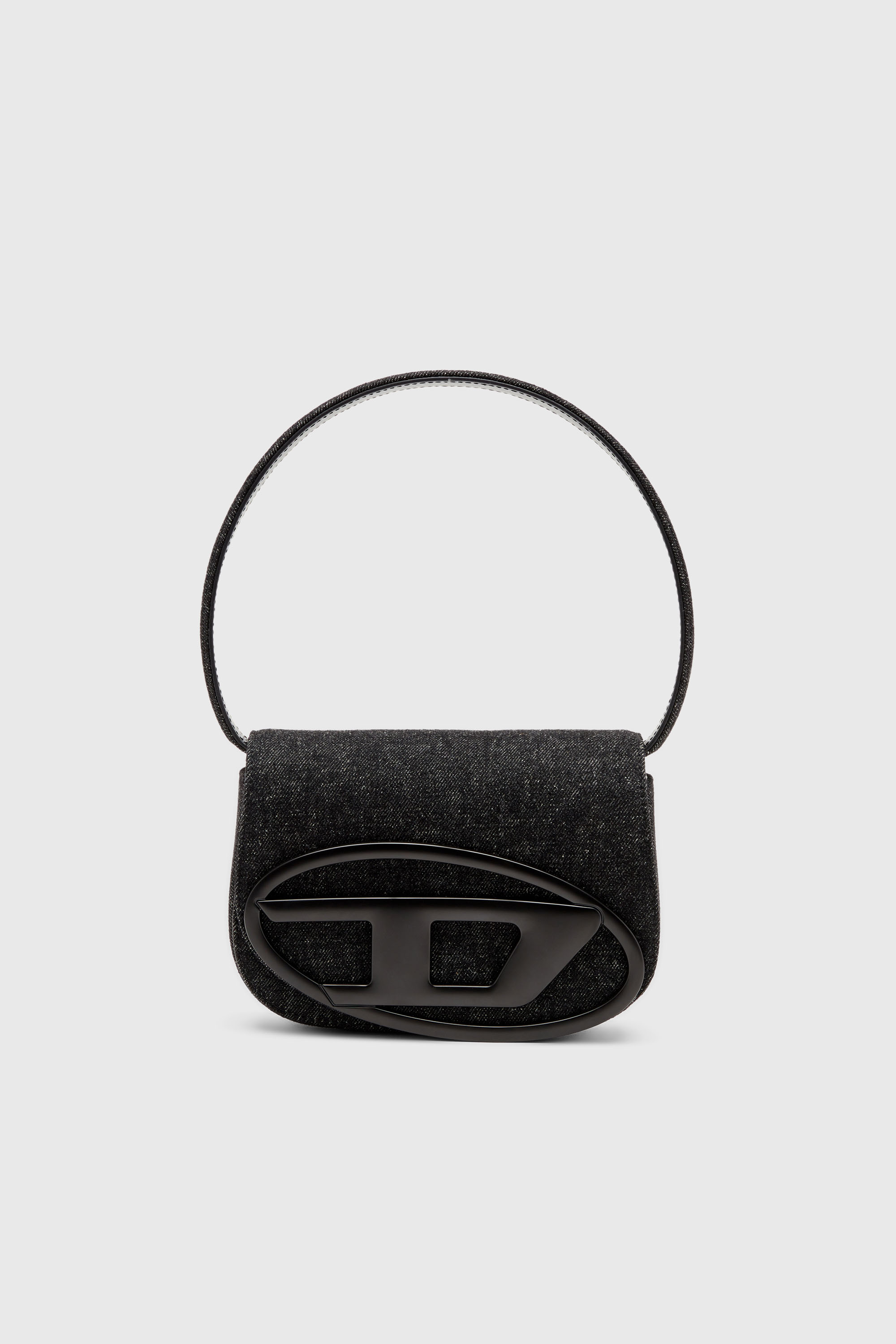 Diesel - 1DR, Woman's 1DR-Iconic shoulder bag in washed denim in Black - 1