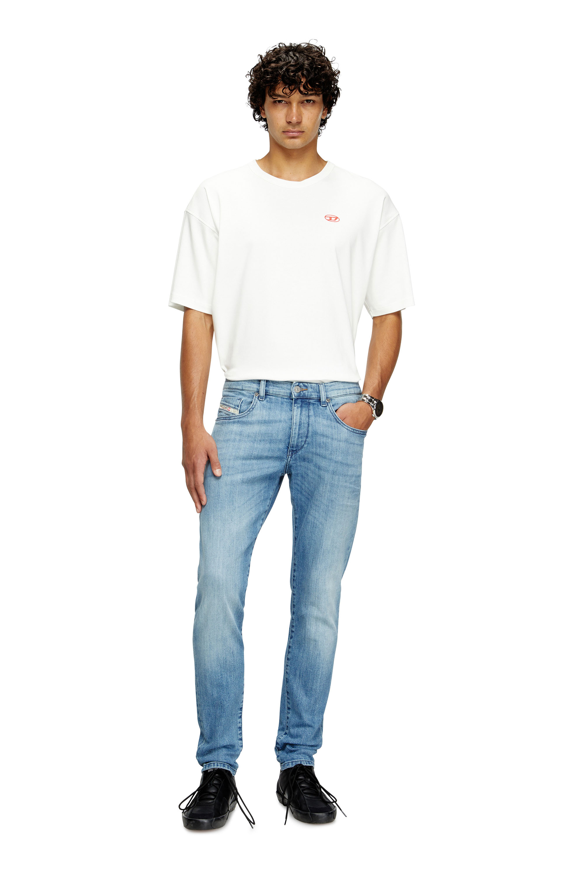 Diesel - Man's Slim Jeans 2019 D-Strukt 0GRDI, Light Blue - 2