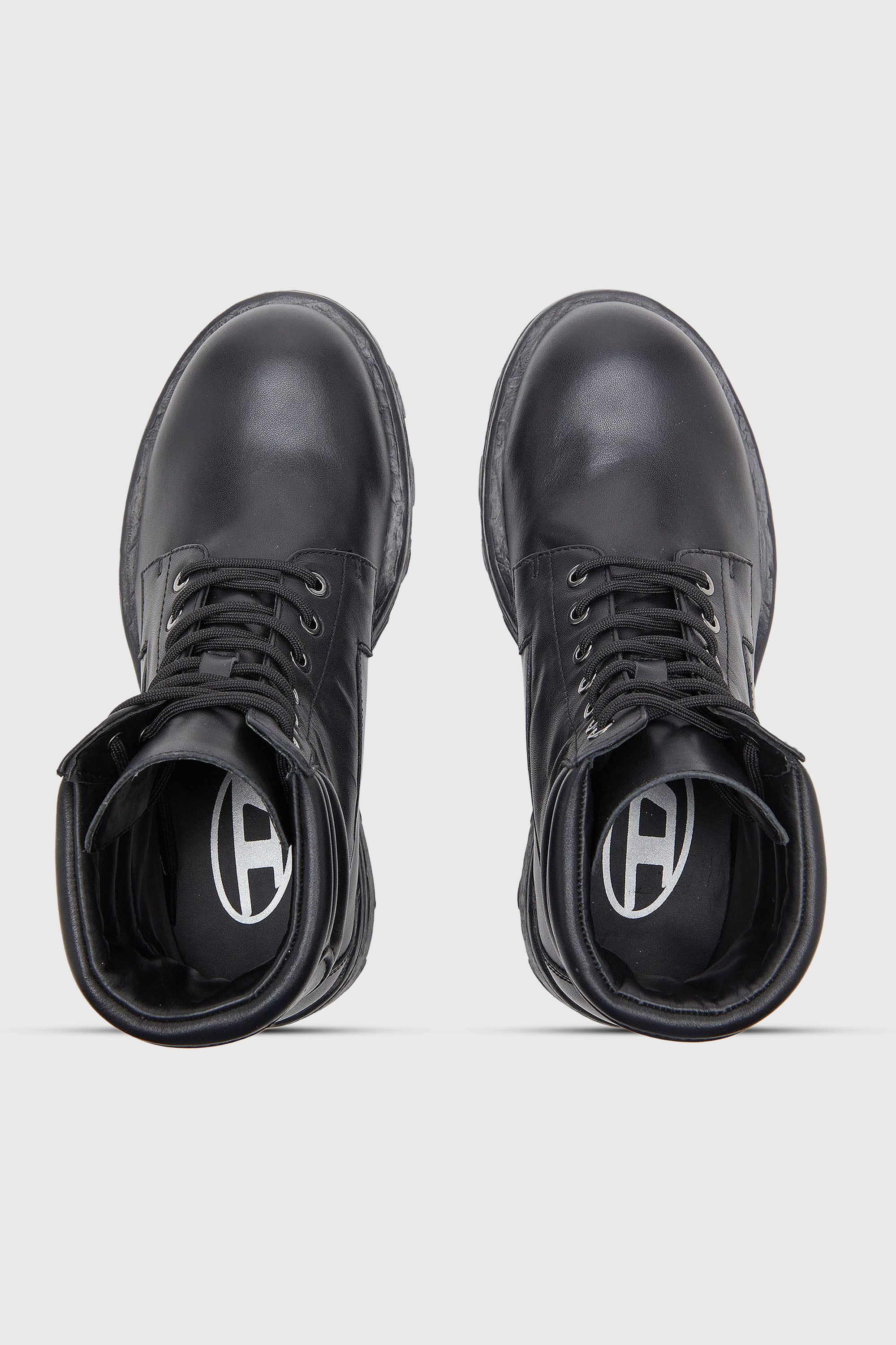 Diesel - D-HAMMER LACE UP, Man's D-Hammer - Combat boots in leather in Black - 4