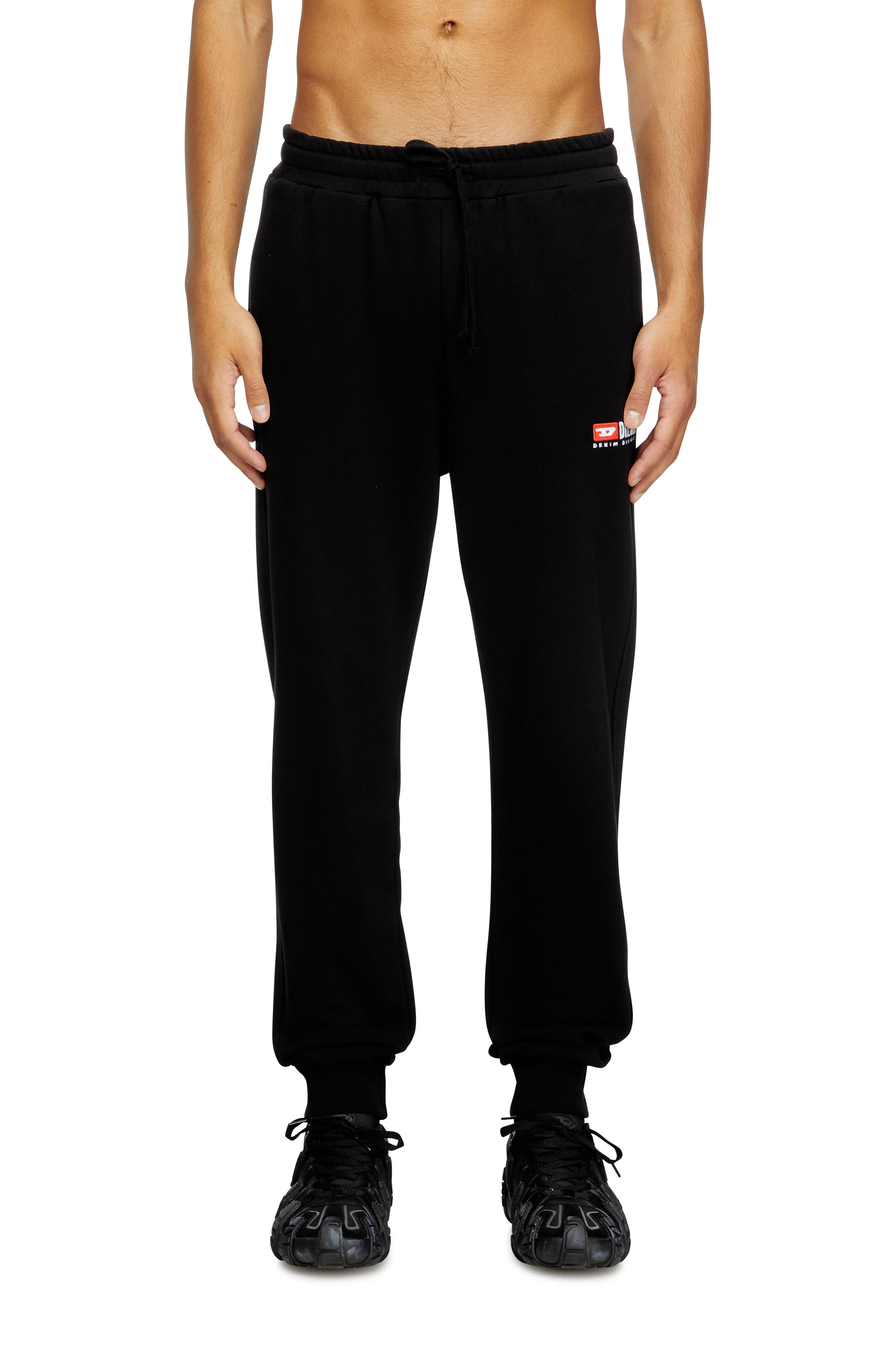 Diesel - P-TARY-DIV, Man's Track pants with embroidered logo in Black - 1