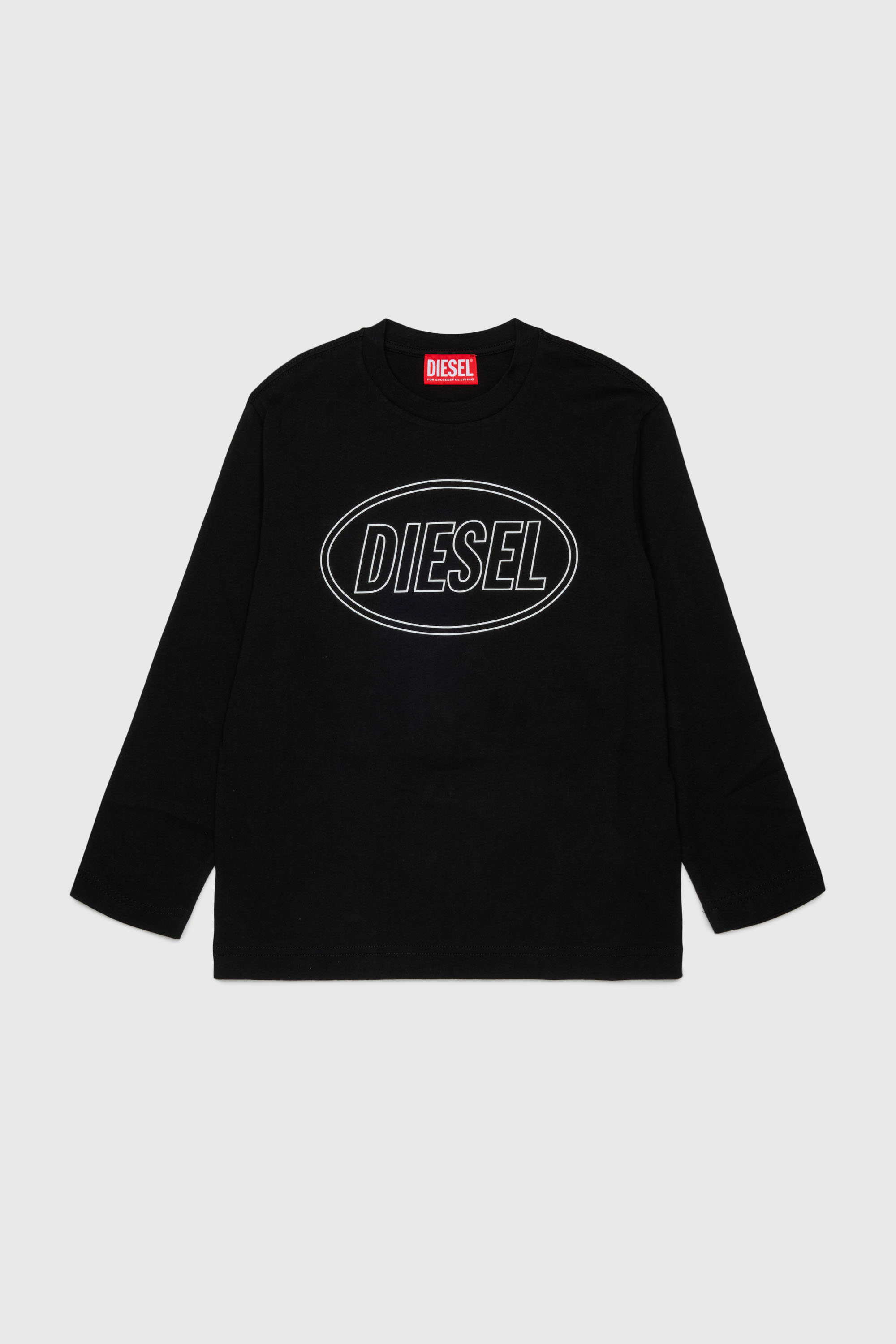 Diesel - TCIRCLELS OVER, Man's Long-sleeve T-shirt with Oval D logo in Black - 1