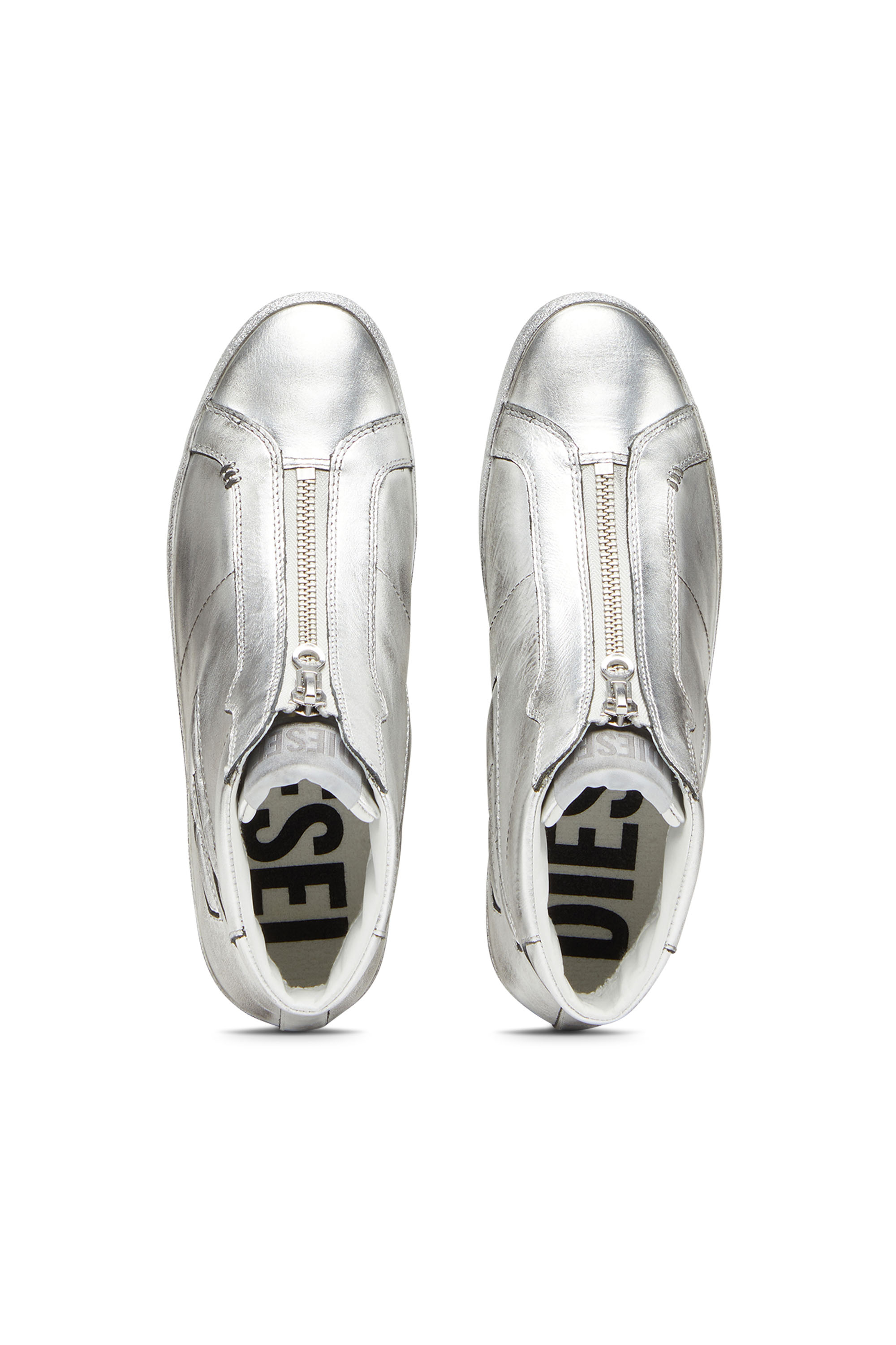 Diesel - S-LEROJI ZIP MID W, Silver - Image 5