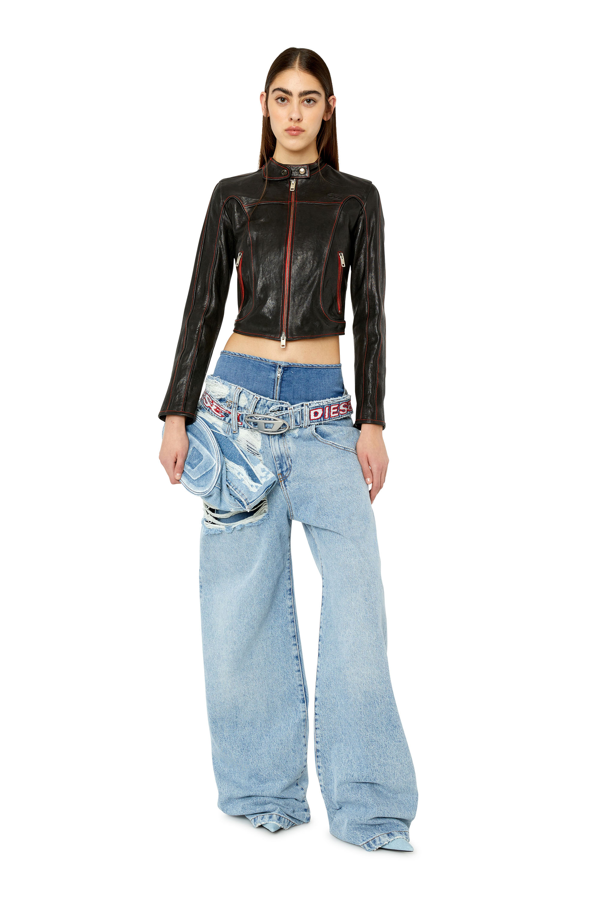 Diesel - D-Illin 0EMAG Boyfriend Jeans, Light Blue - Image 4