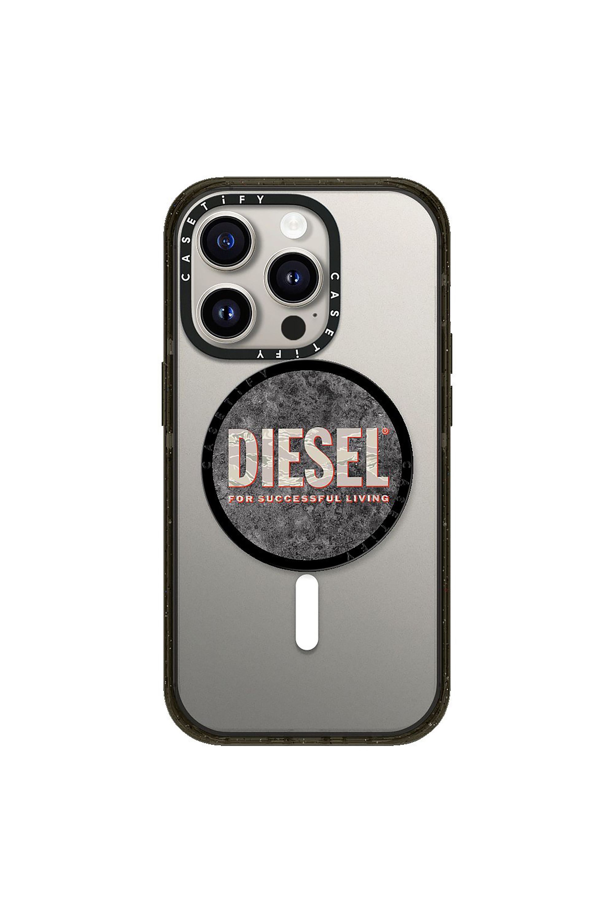 Diesel - 60347 CASETIFY GRIP STAND, Unisex's Universal Grip & Stand in Brown/White - 1