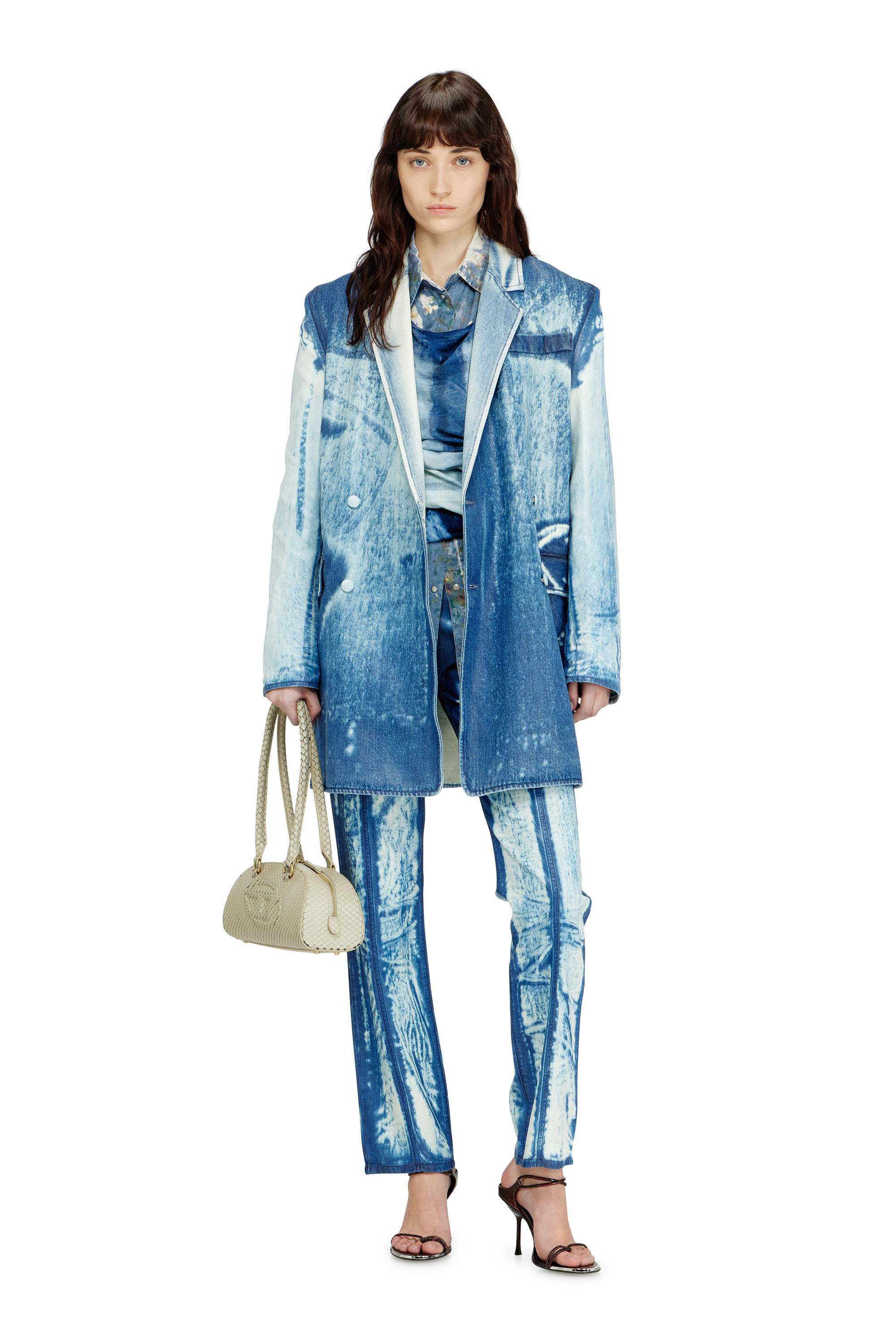 Diesel - DE-LUMEA-FSI1, Woman's Blazer in X-Ray denim in Blue - 1