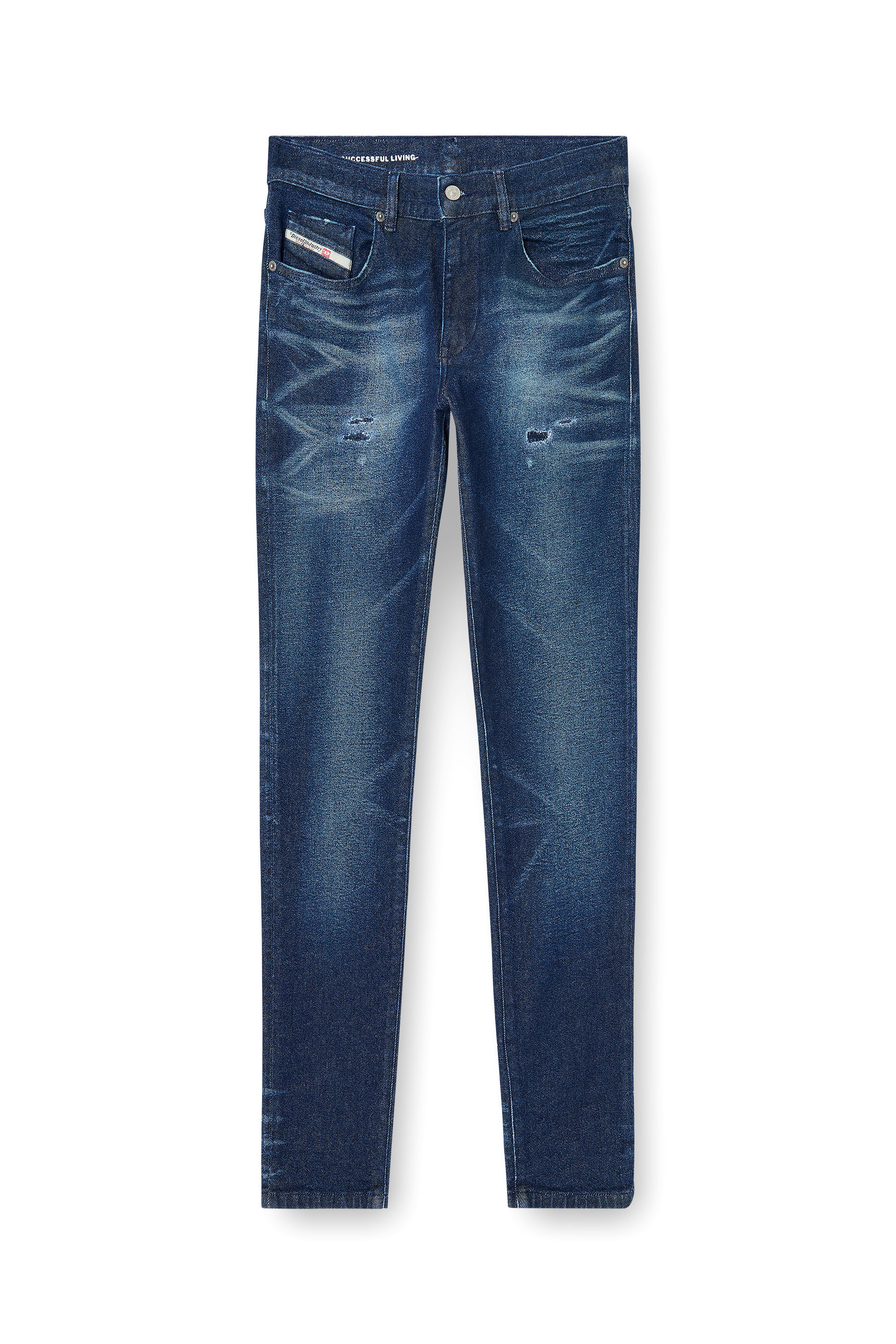 Diesel - Man's Slim Jeans 2019 D-Strukt 0KBBU, Dark Blue - 3