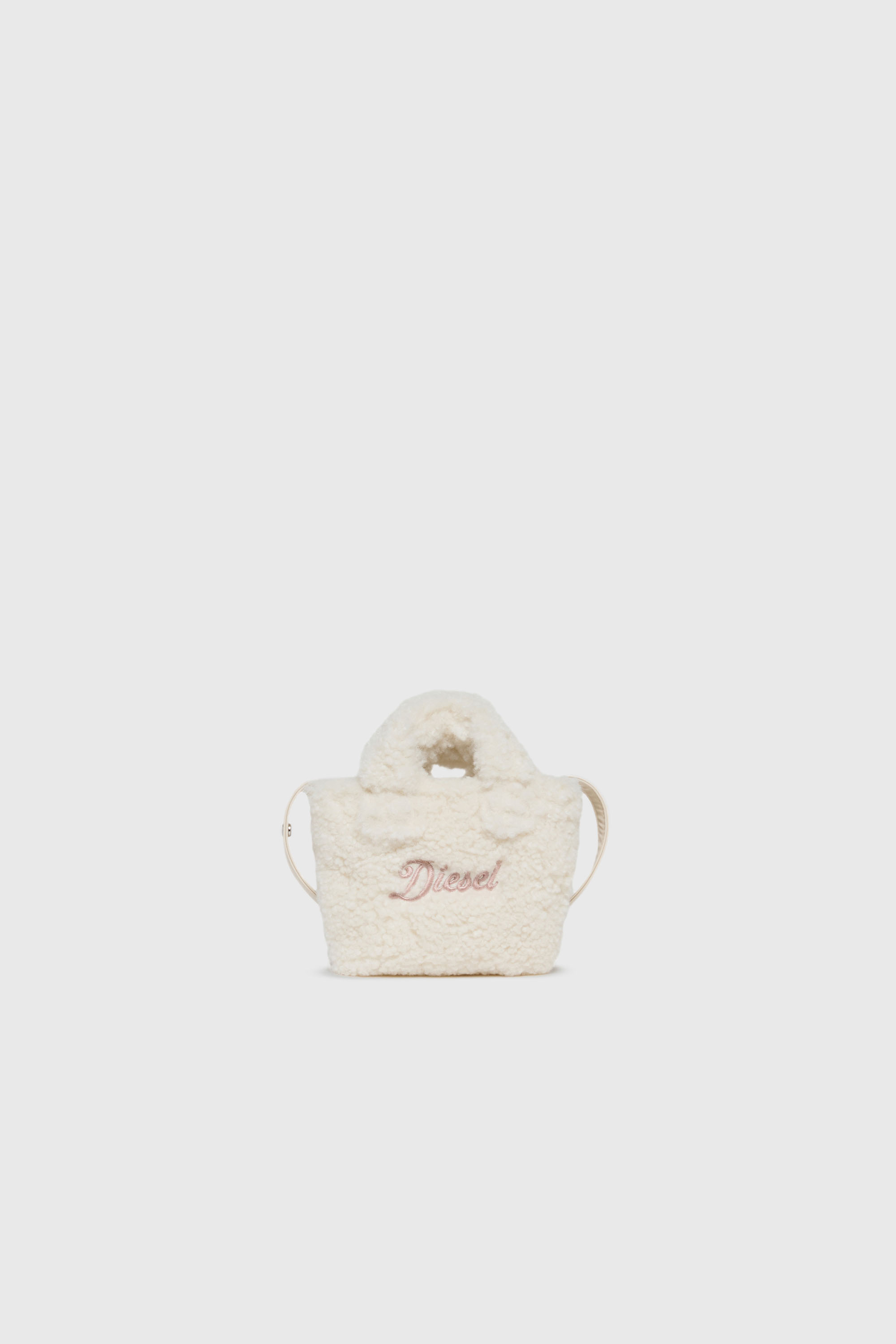 Diesel - WIXIT, Woman's WIXIT - Mini bag in teddy fleece in White - 1