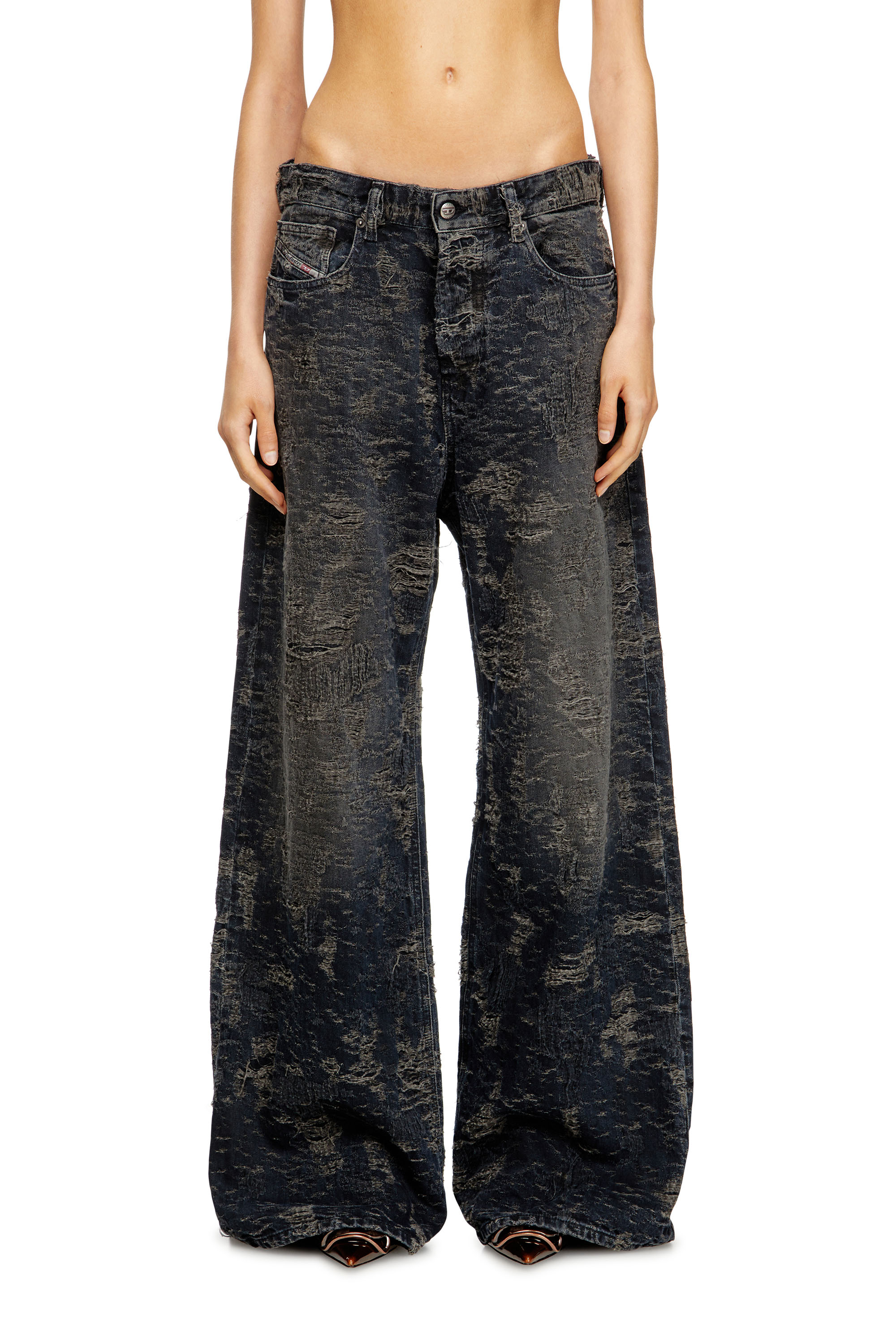 Relaxed Jeans 1996 D-Sire 007BV, Black/Dark grey Diesel - Woman's Relaxed Jeans 1996 D-Sire 007BV, Black/Dark grey - 3