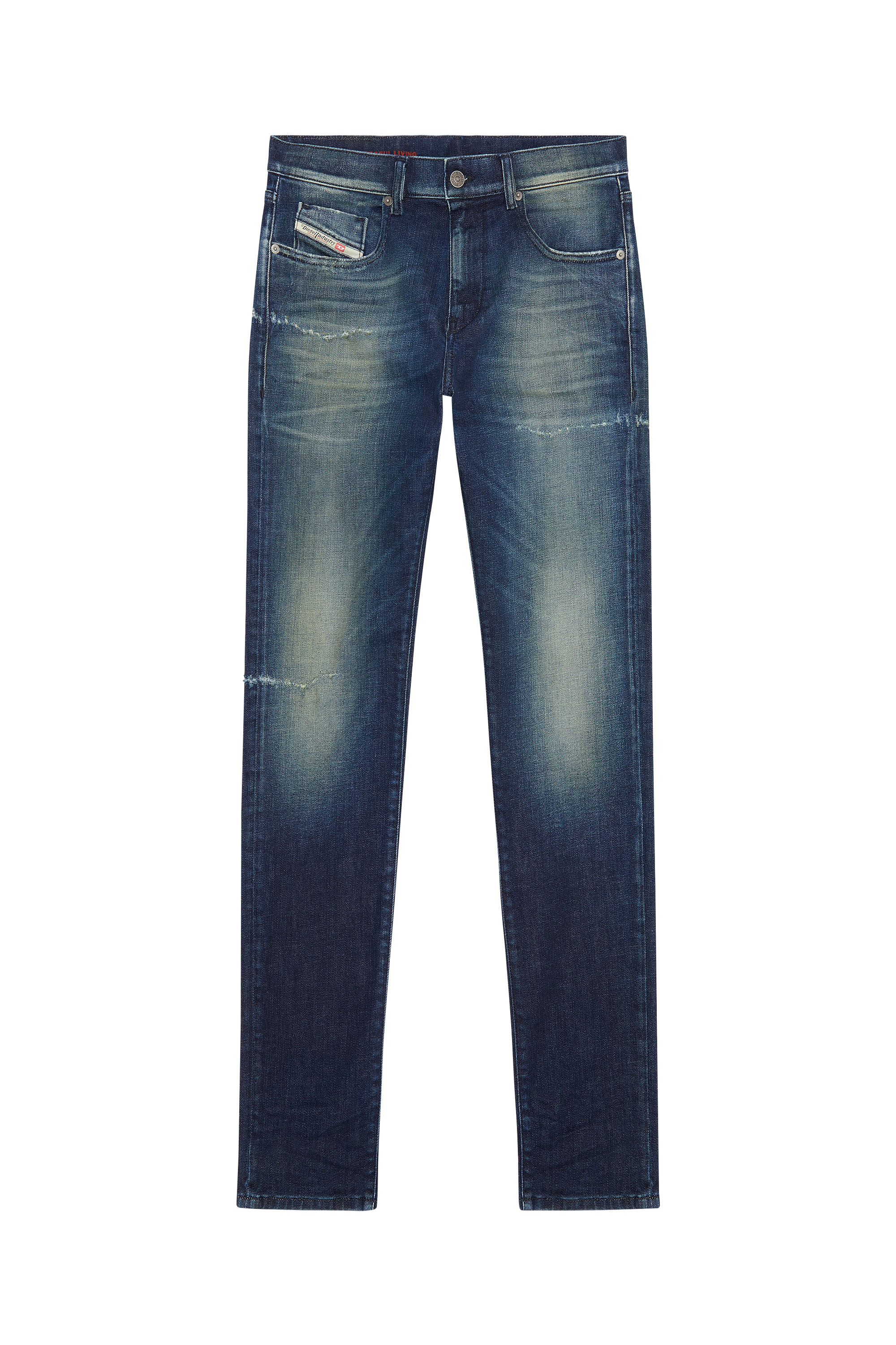 Diesel - 2019 D-Strukt 09F57 Slim Jeans, Dark Blue - Image 6