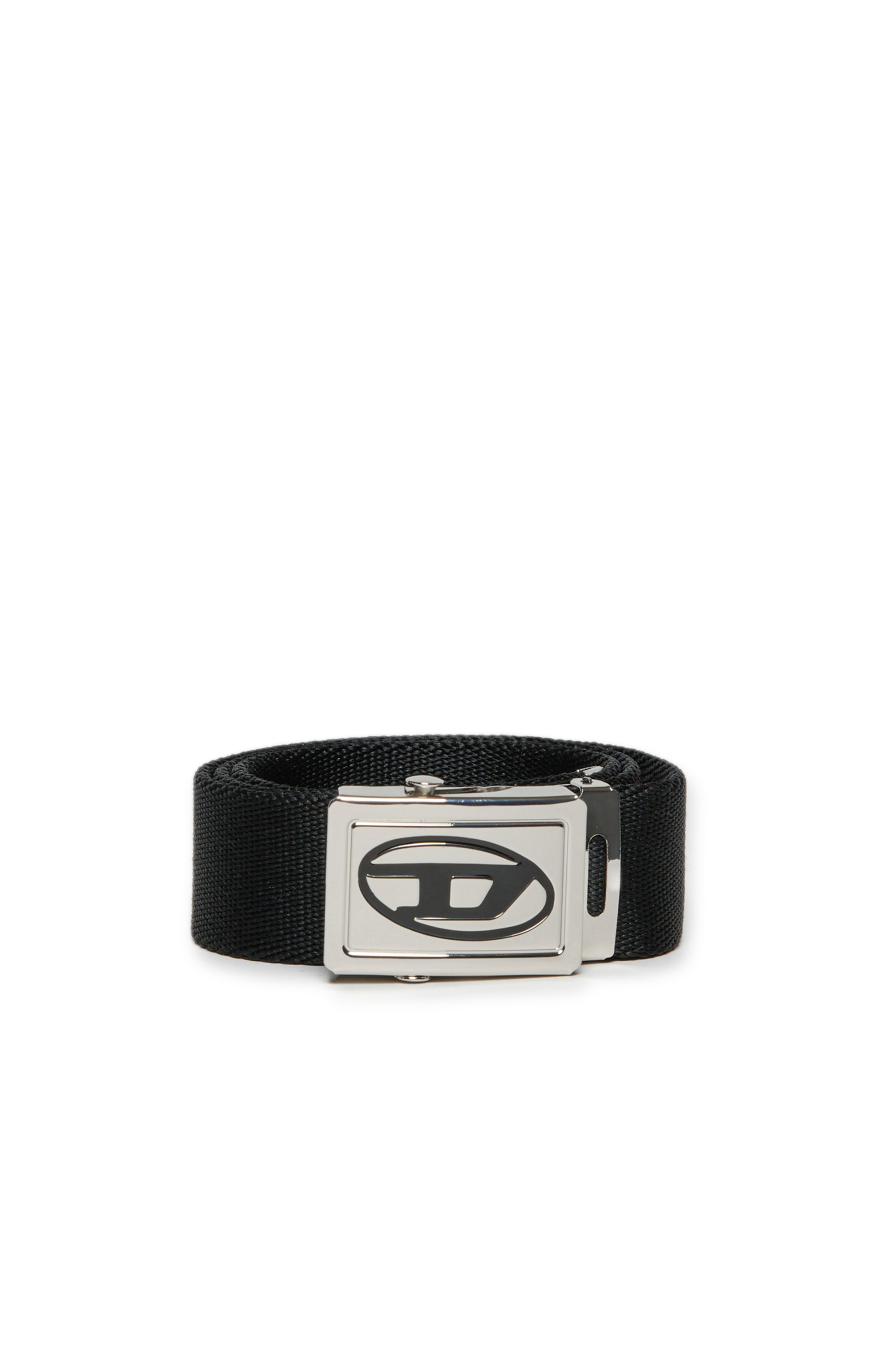 Diesel - BALTY, Man's 3 cm belt with Oval D buckle in Black - 1