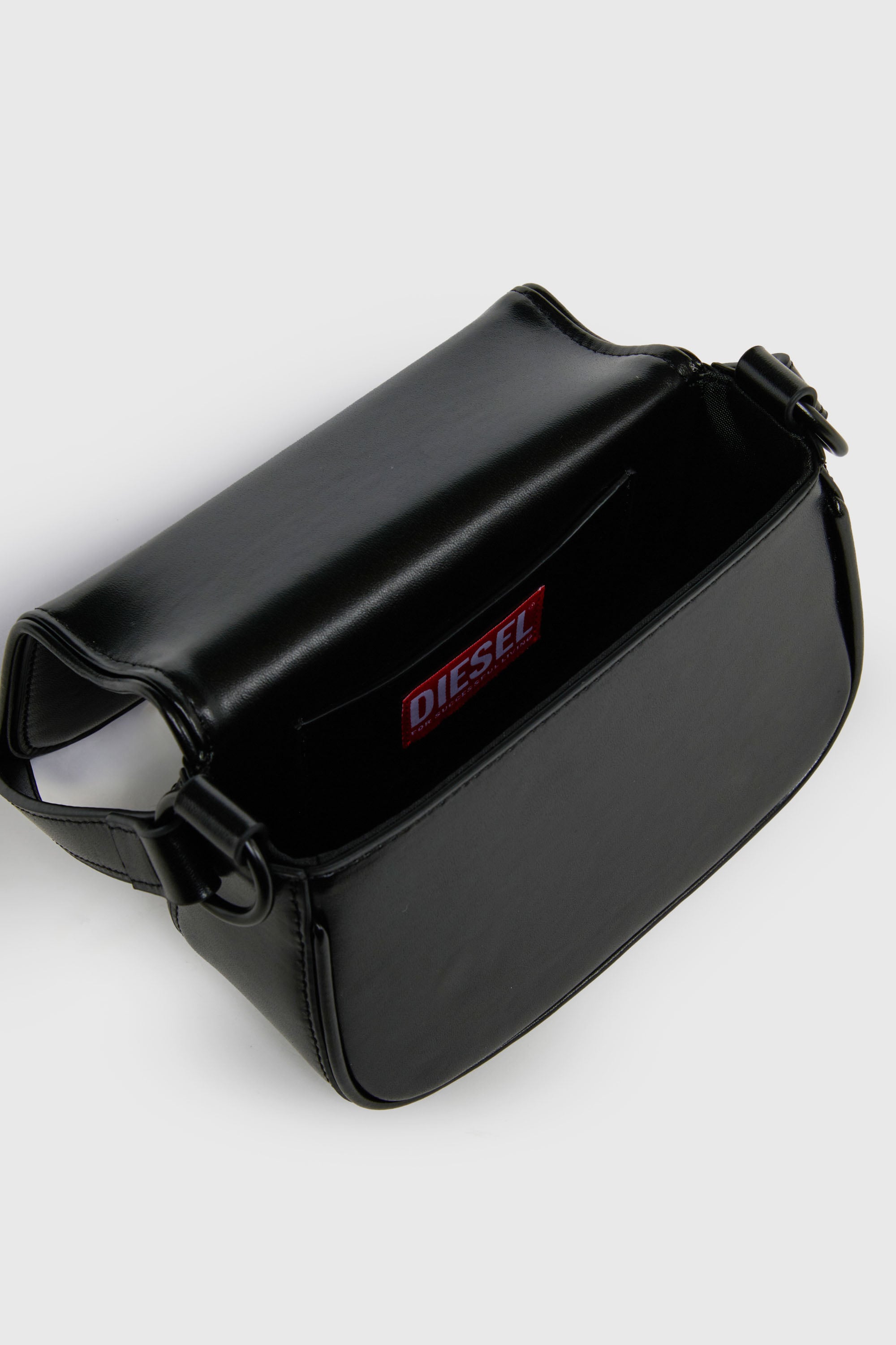 Diesel - WIRT, Woman's WIRT - Crossbody bag with embossed Oval D logo in Black - 4