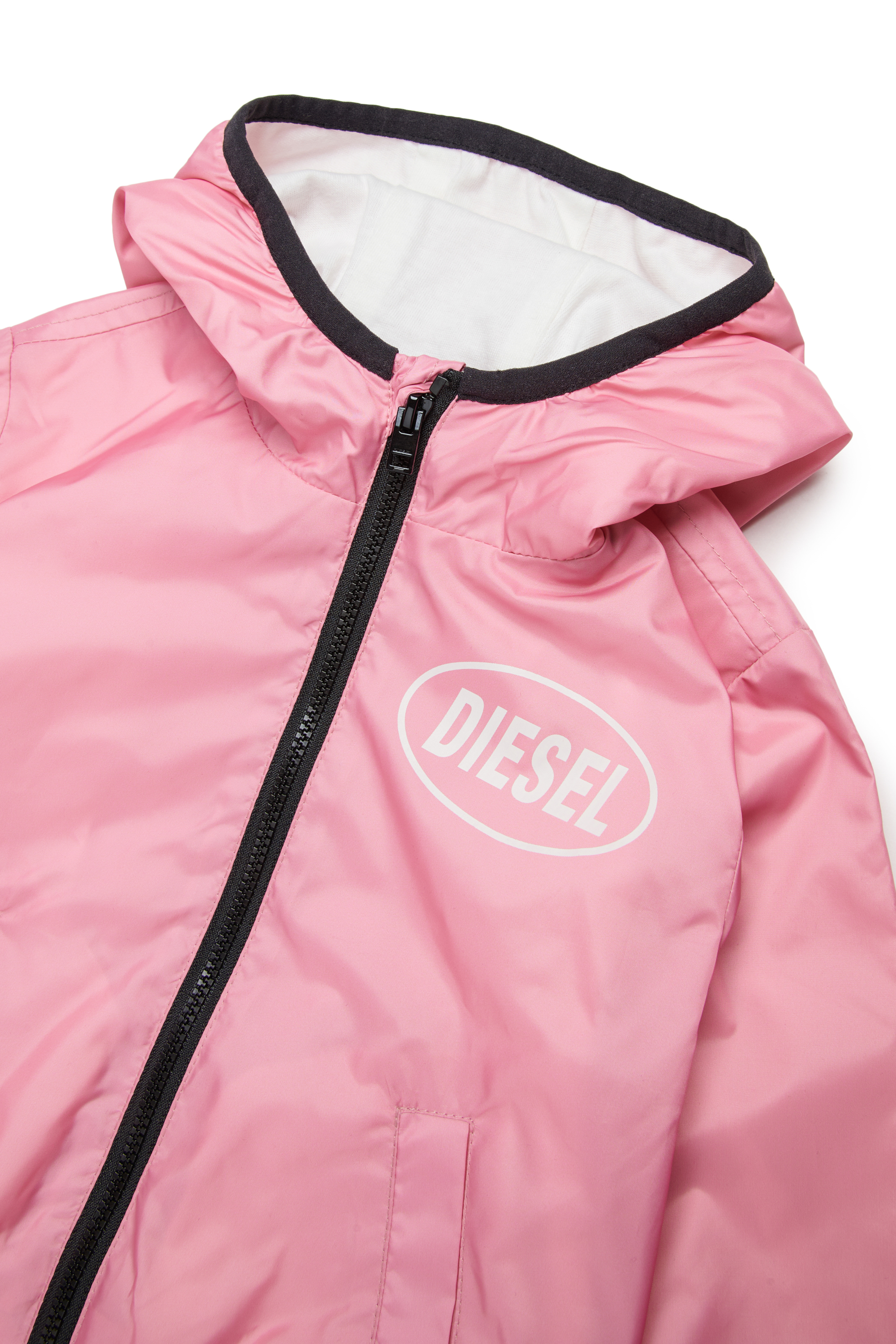 Diesel - JFLOGGYB, Unisex's Light jacket with hood and logo print in Pink - 3