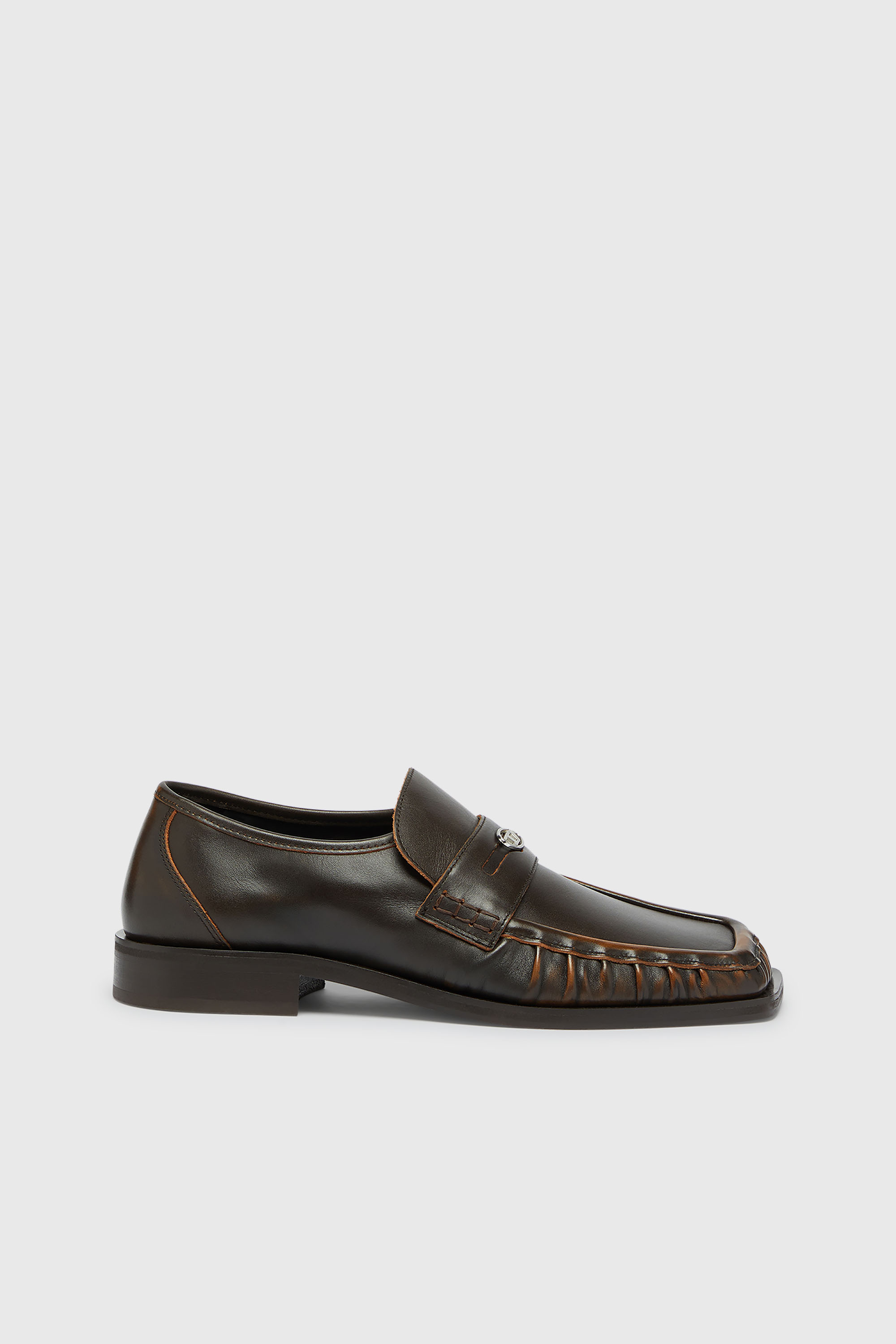 Diesel - D-AMBER LOAFER, Man's D-Amber - Penny loafers in leather in Brown - 1