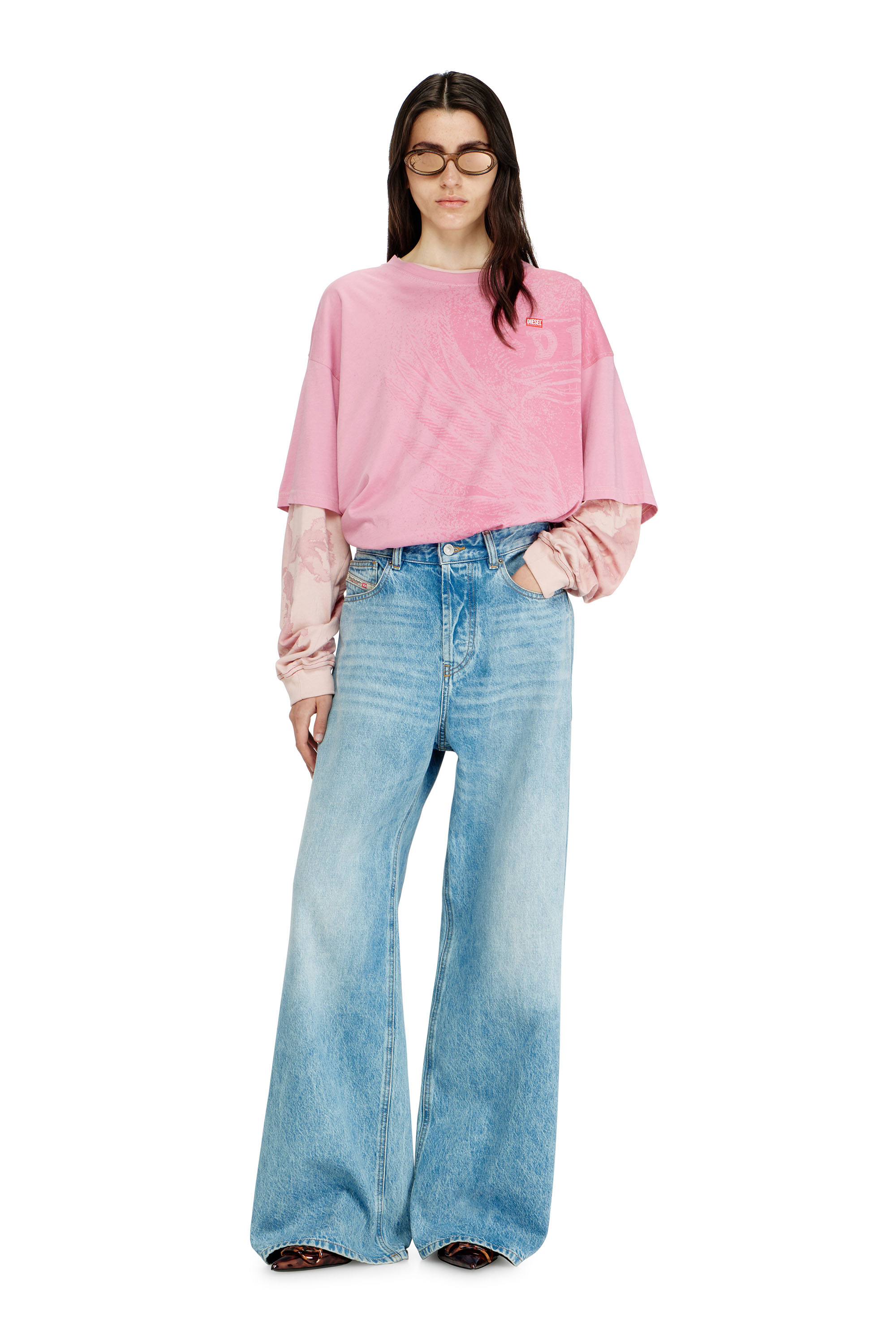 Diesel - Unisex's Relaxed Jeans 1996 D-Sire 09I29, Light Blue - 3