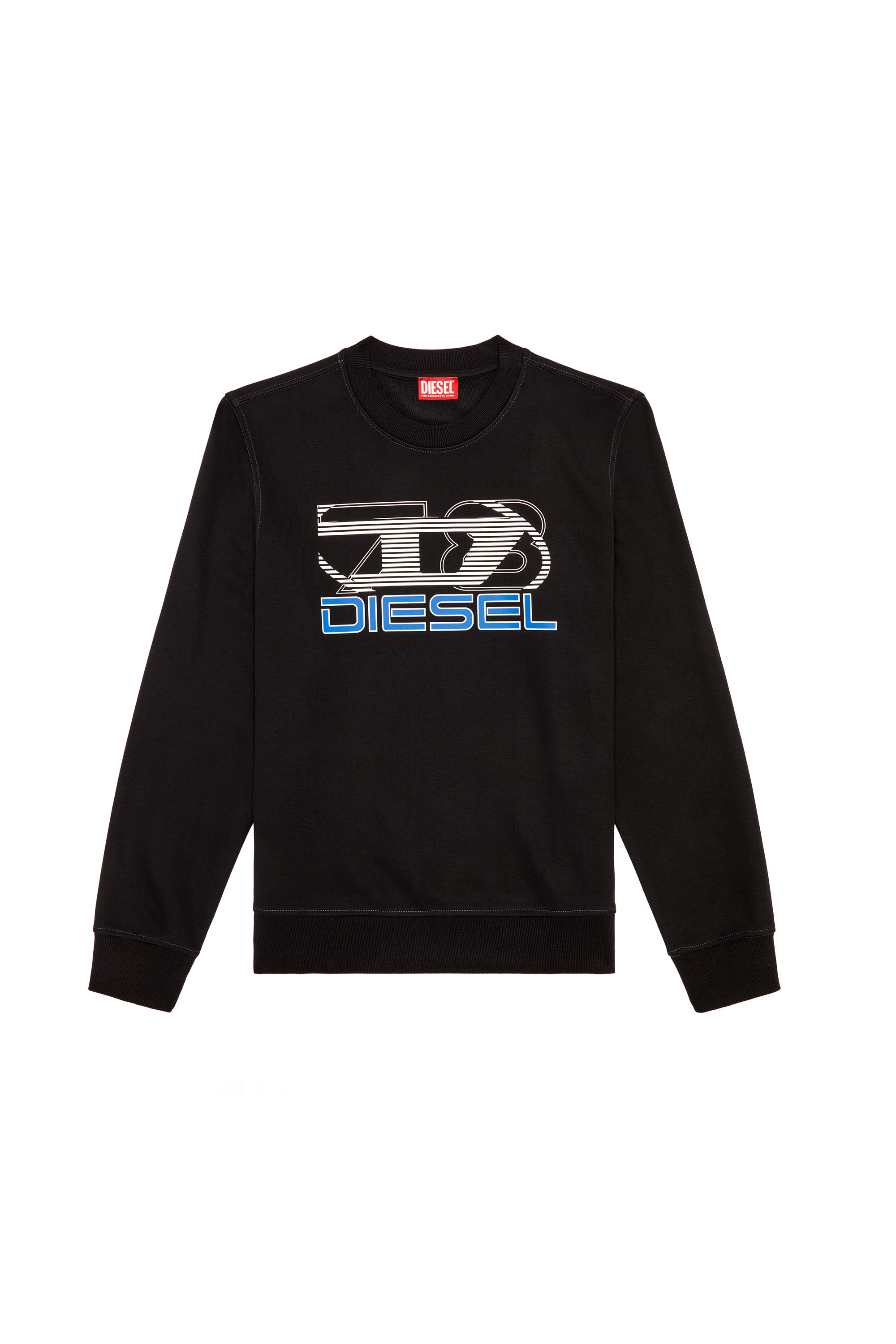 Diesel - S-GINN-K43, Man Sweatshirt with logo print in Black - Image 3
