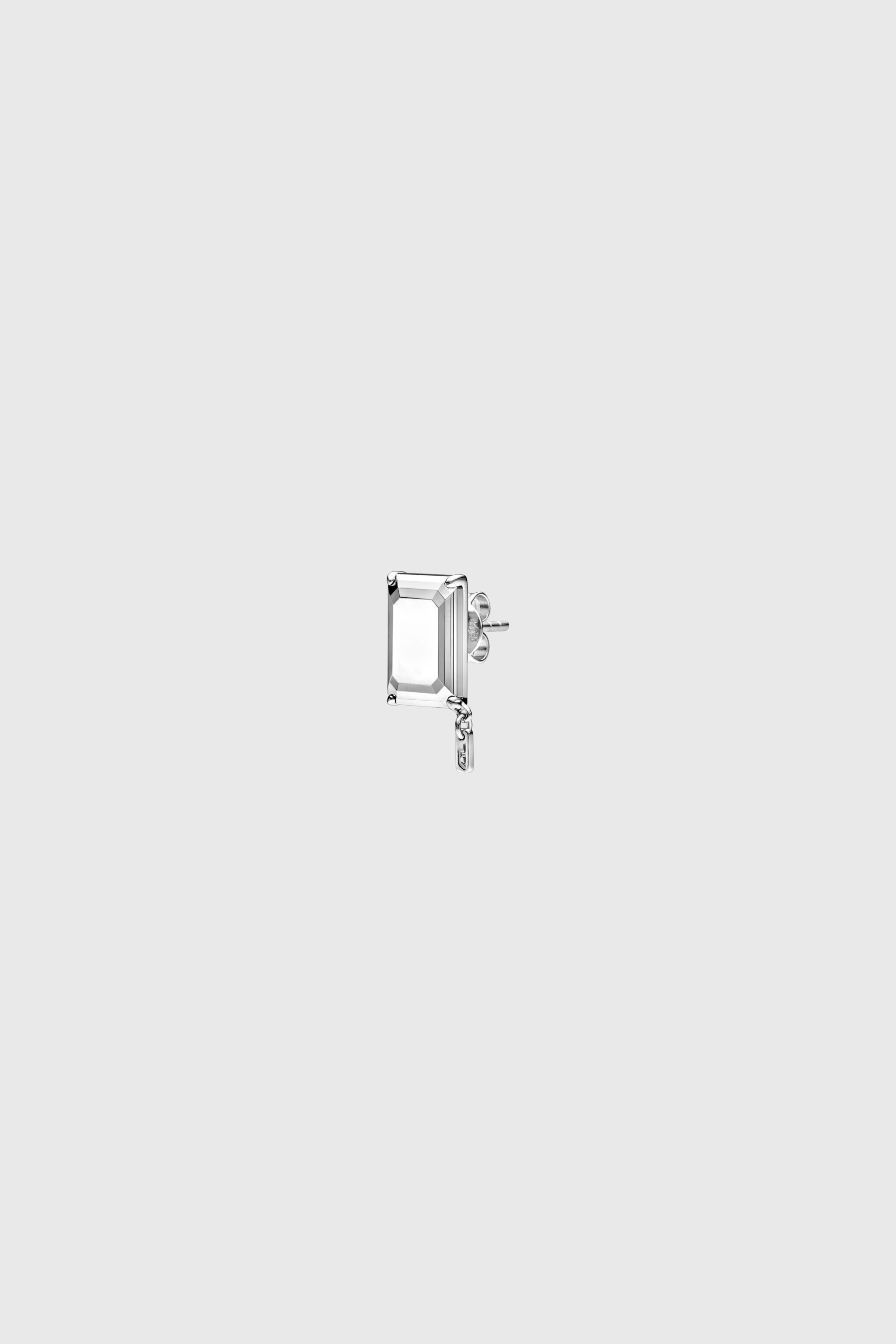 Diesel - DL1366040 STERLING SILVER JEWEL, Unisex's Sterling silver stud earring in Silver - 1