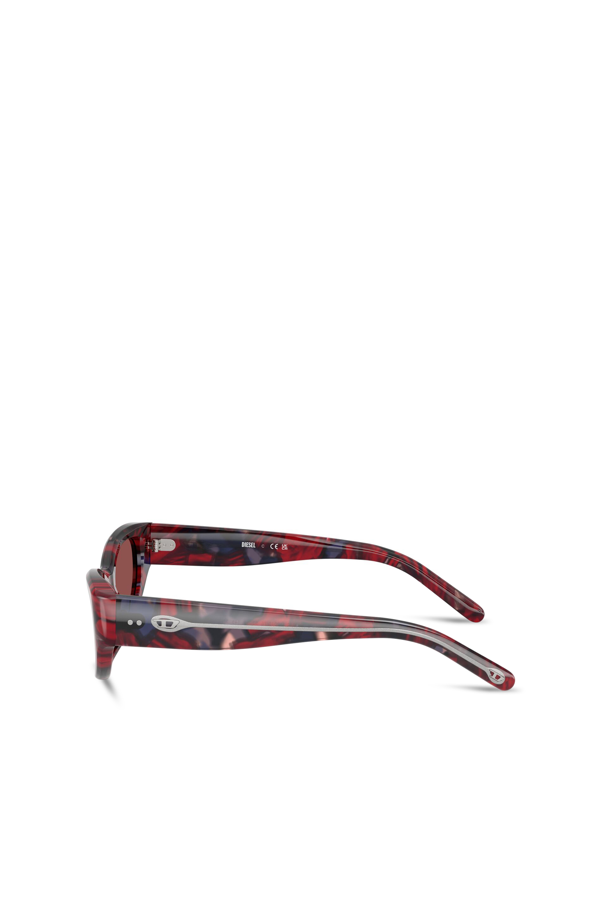 Diesel - 0DL2010U, Unisex's Cat-eye style sunglasses in Red/Brown - 4
