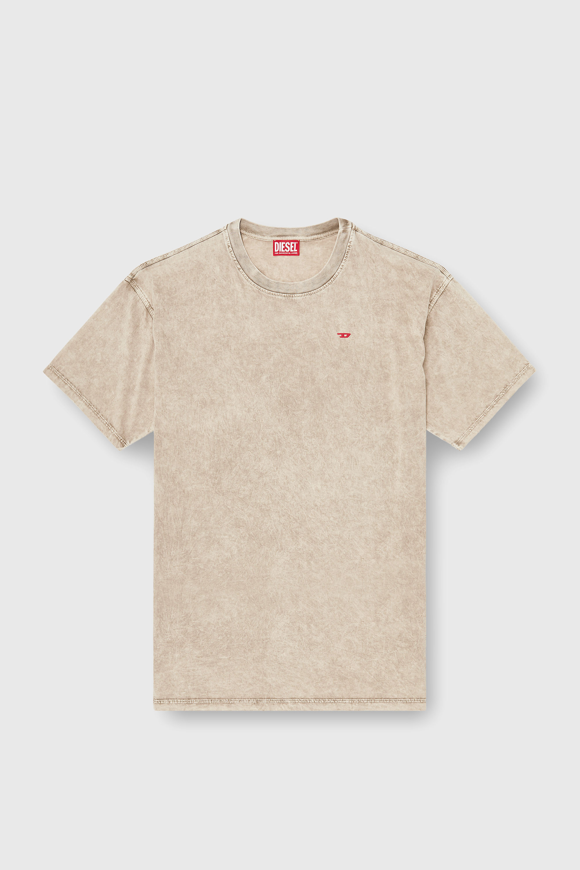 Diesel - T-BOXT-AA14, Man's Cotton T-shirt with treated effect in Beige - 2