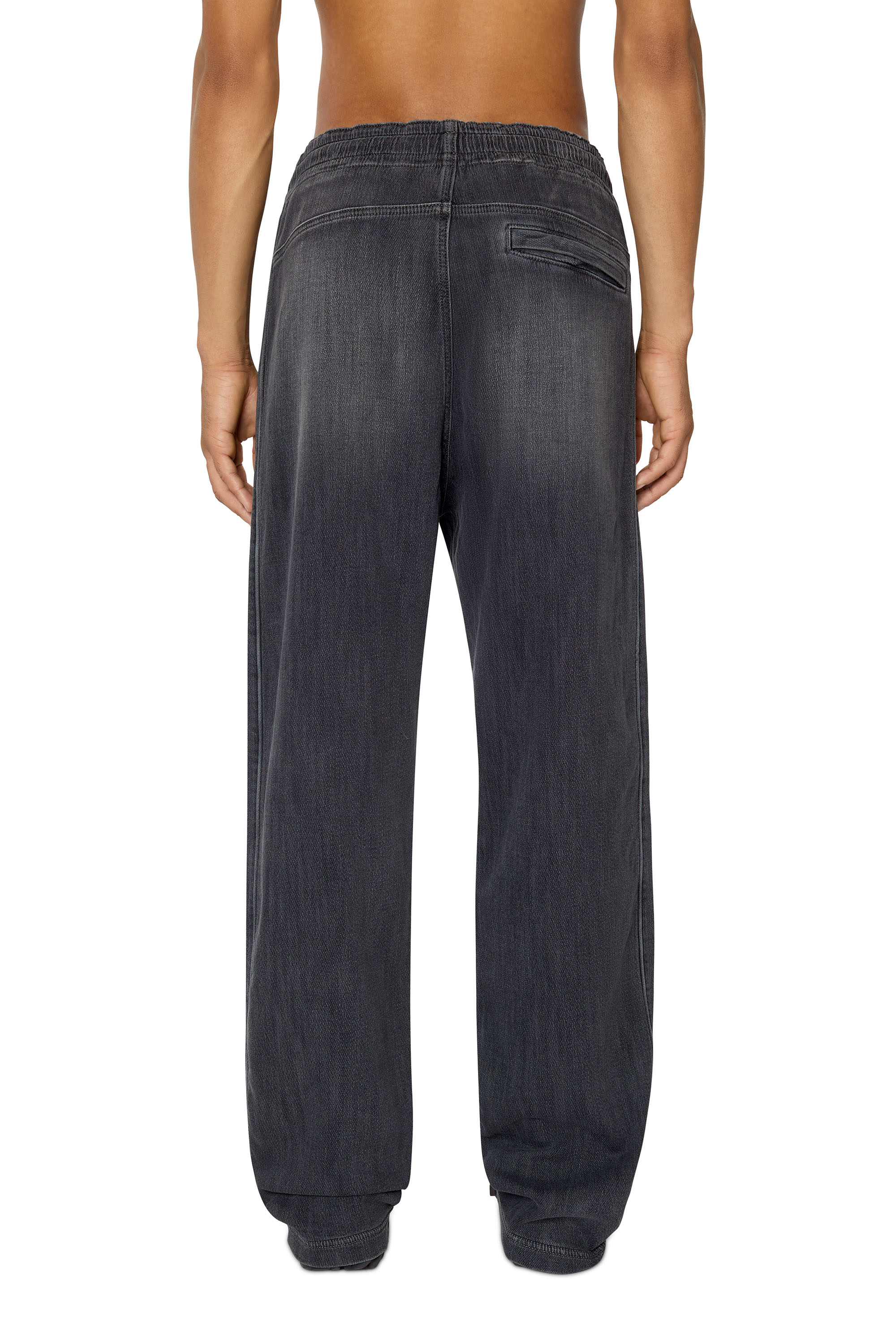 Diesel - Straight D-Martians Track Denim 09E30, Black/Dark grey - Image 3