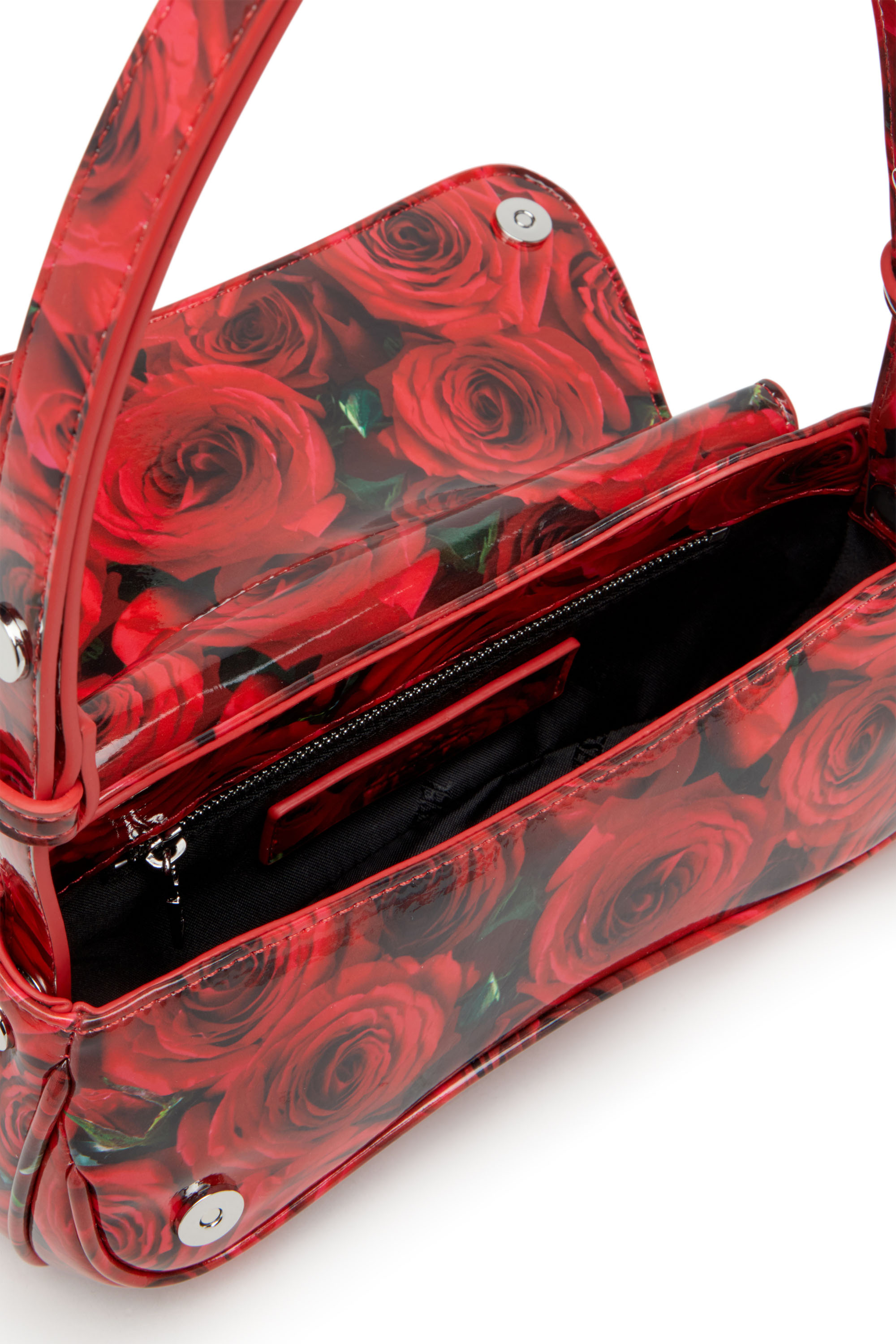 Diesel - PLAY CLUTCH, Woman's Play-Glossy clutch with print in Red - 5