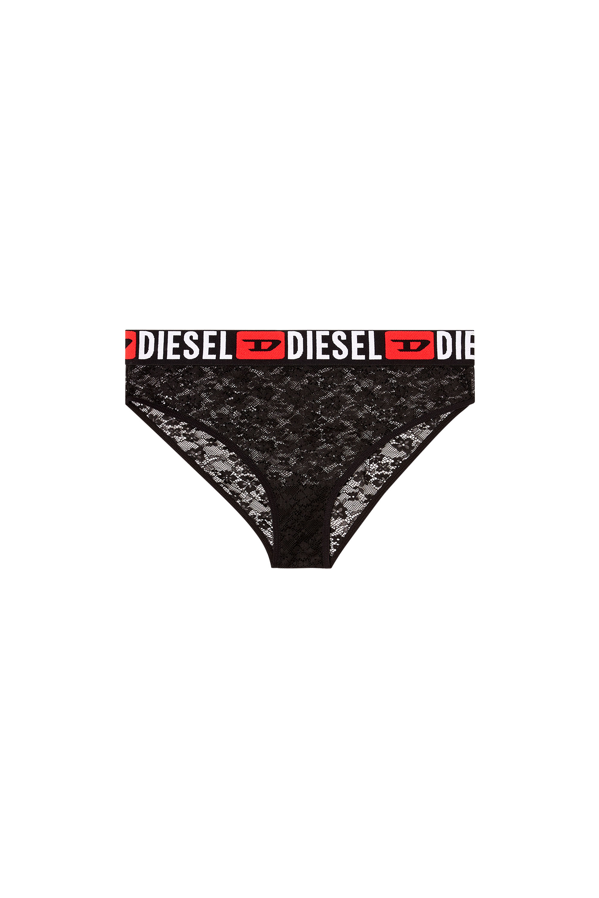Diesel - SAM-D-CORE, Woman's Nylon lace panties with Diesel logo in Black - 2