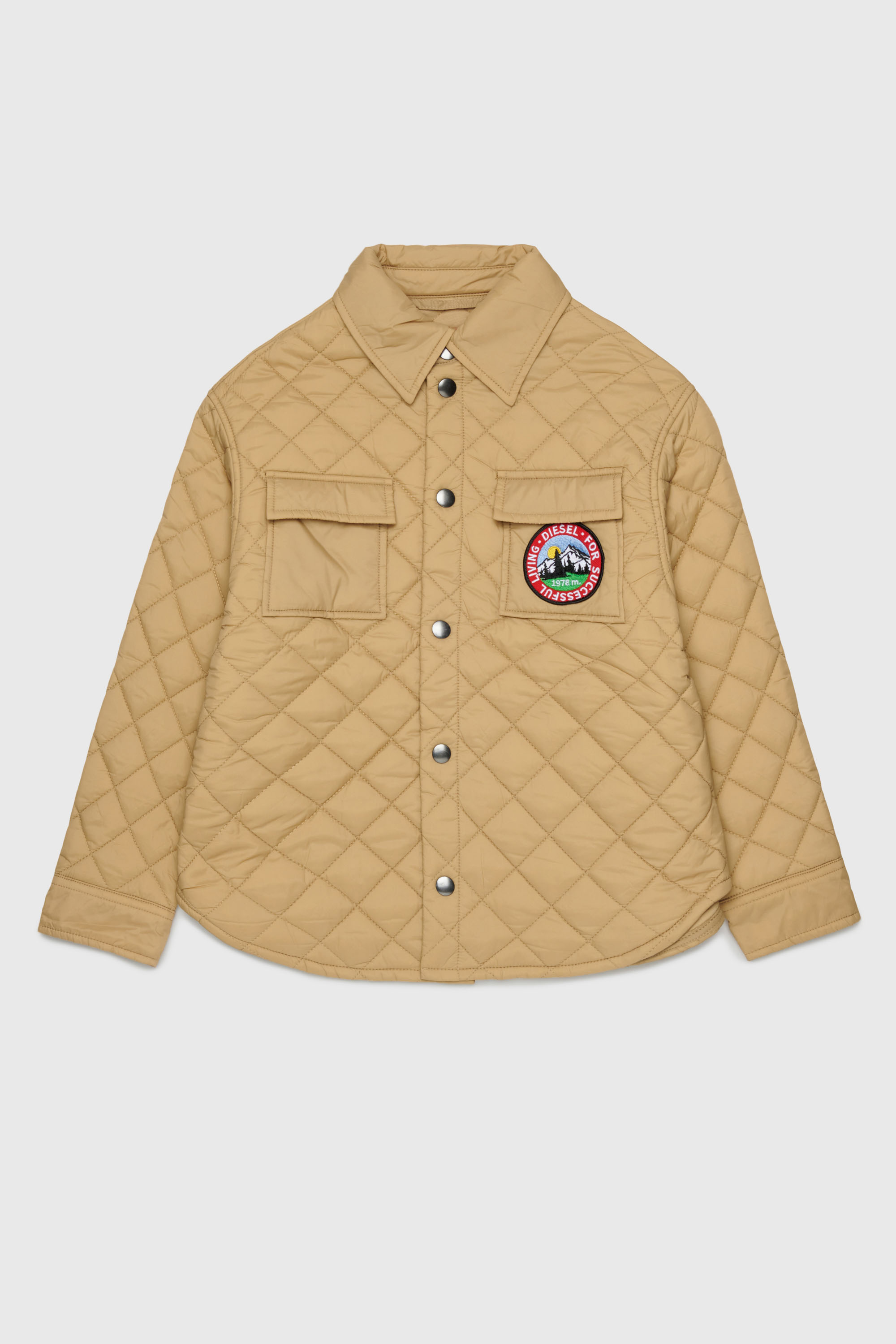 Shirt jacket in quilted nylon