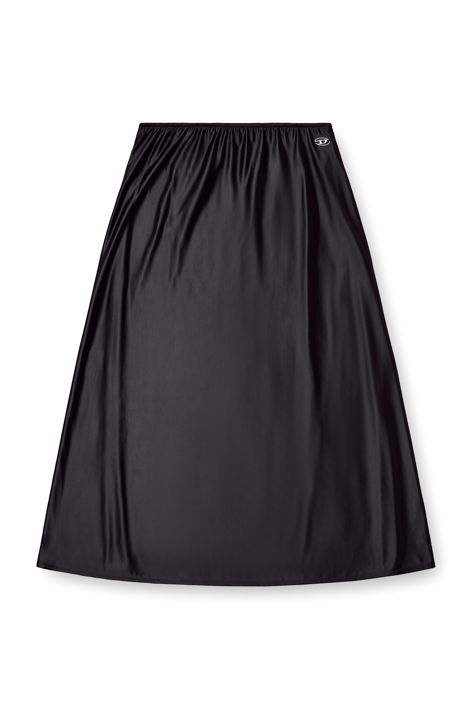 O-MORI, Black Diesel - O-MORI, Woman's Midi skirt in flared nylon in Black - 2